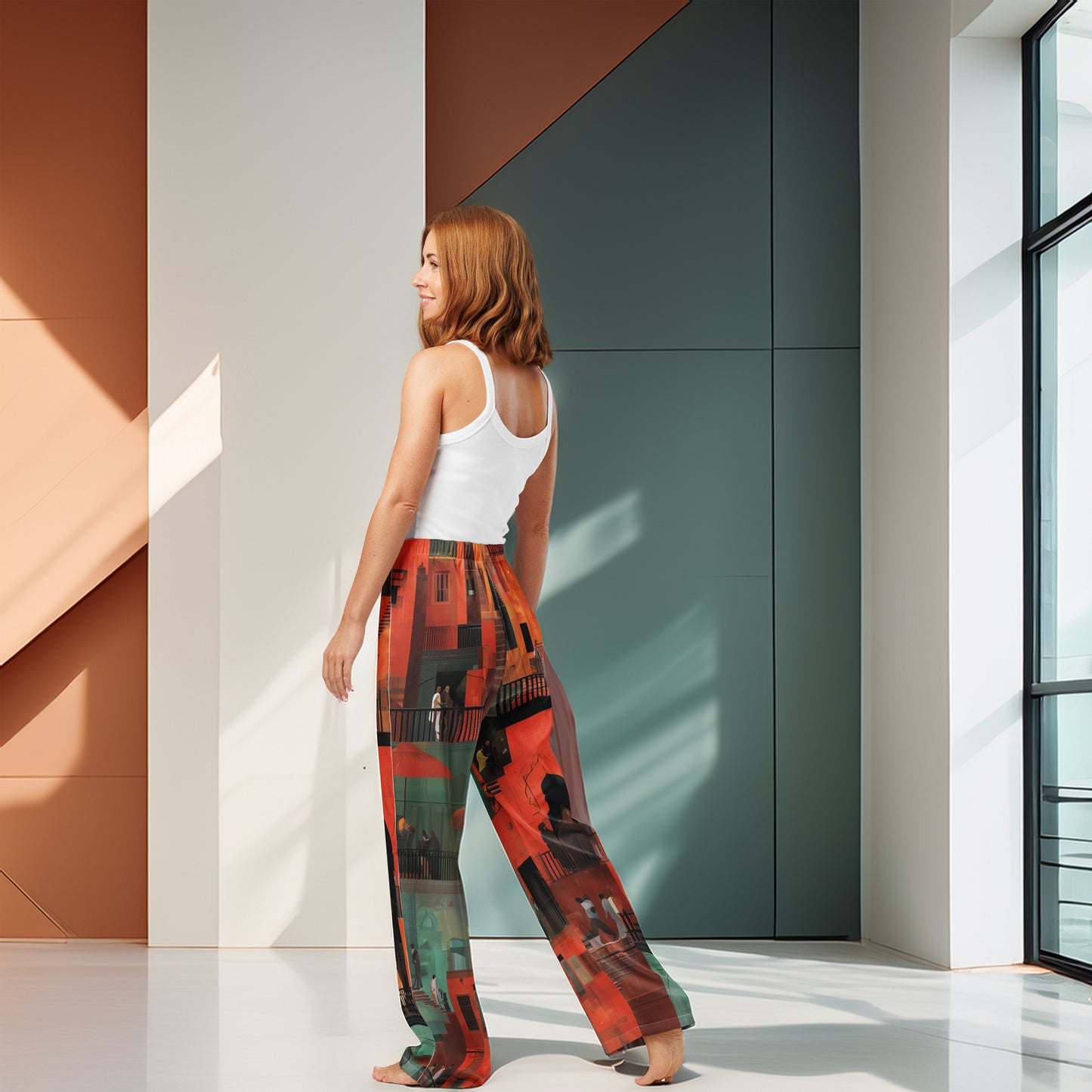 Tetrix City Layers Collage – All-Over Print Women’s Pajama Pants