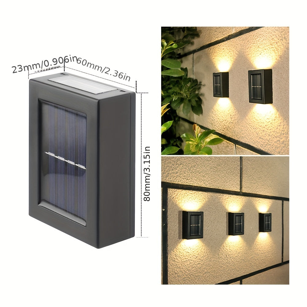 4PCS LED Solar Powered Deck Light Set - USB Lamps for Path, Garden, Patio, Pathway, Stairs, Step, Fence - Waterproof, Energy Saving, Automatic On/Off, Durable Outdoor Lighting Solution
