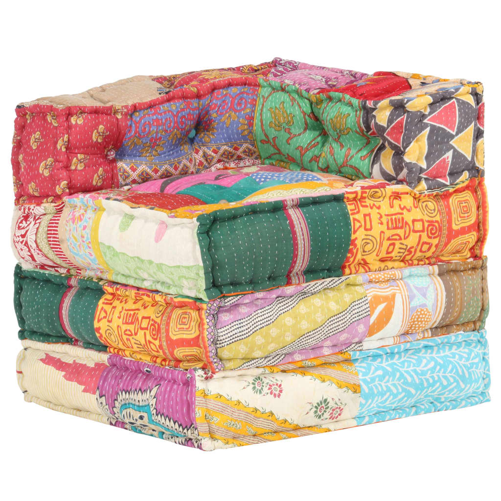 NNEVL Modular Pouffe Patchwork Fabric-4