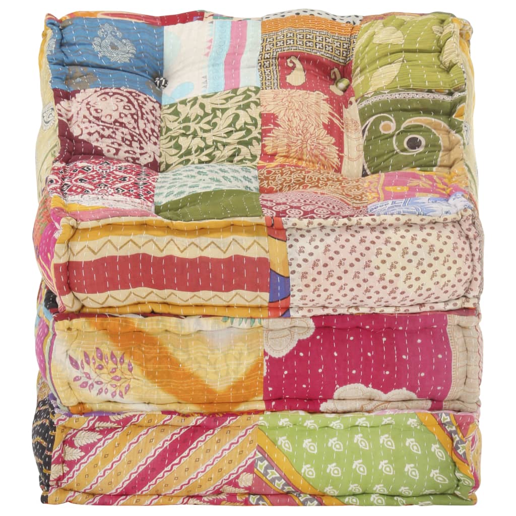 NNEVL Modular Pouffe Patchwork Fabric-4