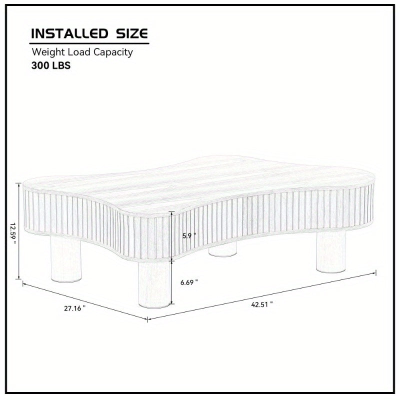 Modern Drum Coffee Table – Handcrafted Irregular Pedestal Center Table