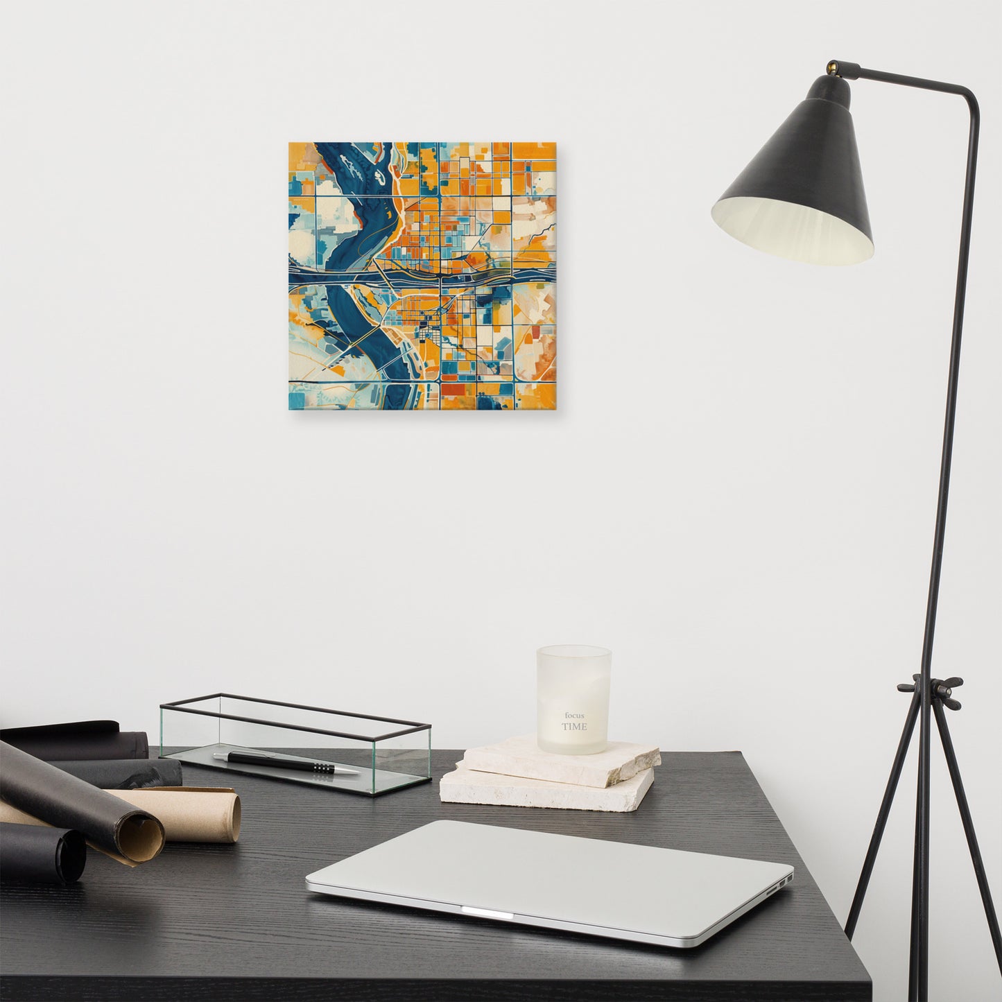 Abstract Phoenix City Map - Canvas