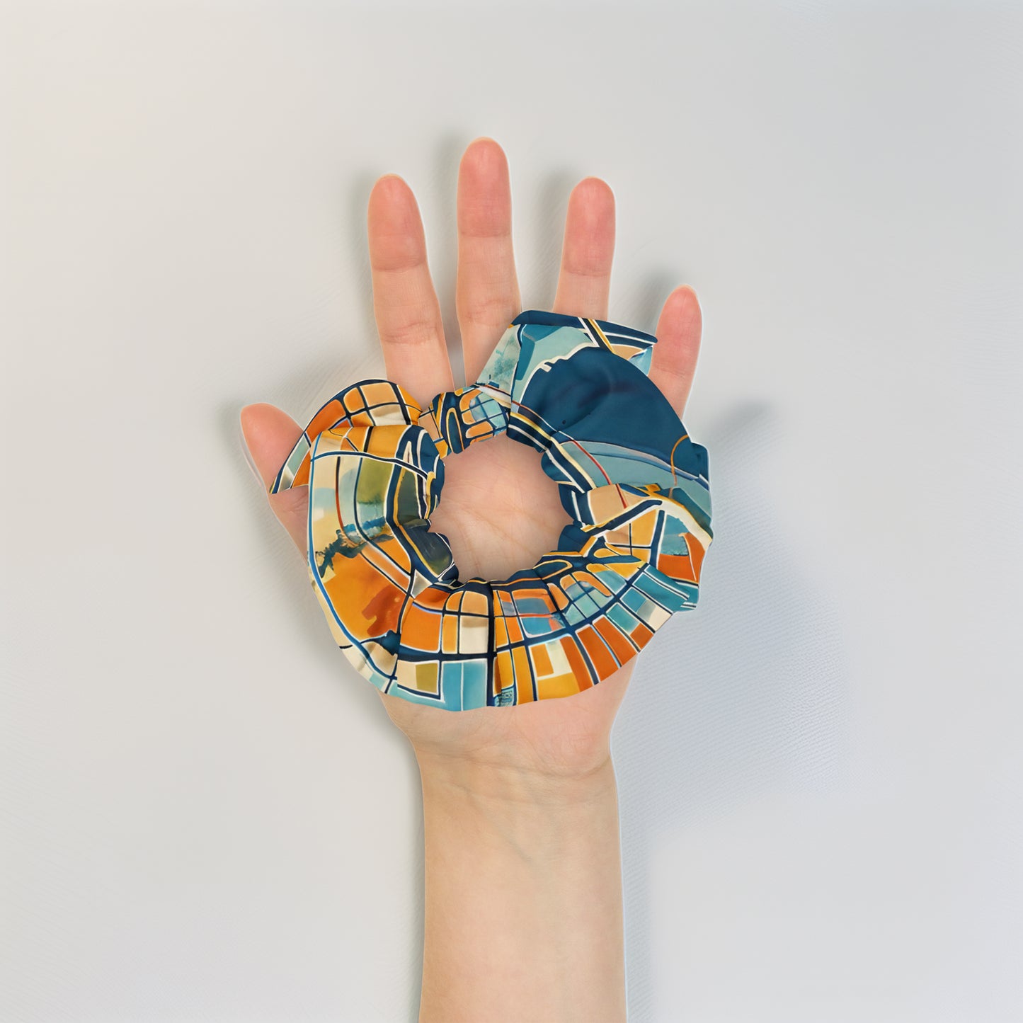 Abstract Phoenix City Map-Scrunchie