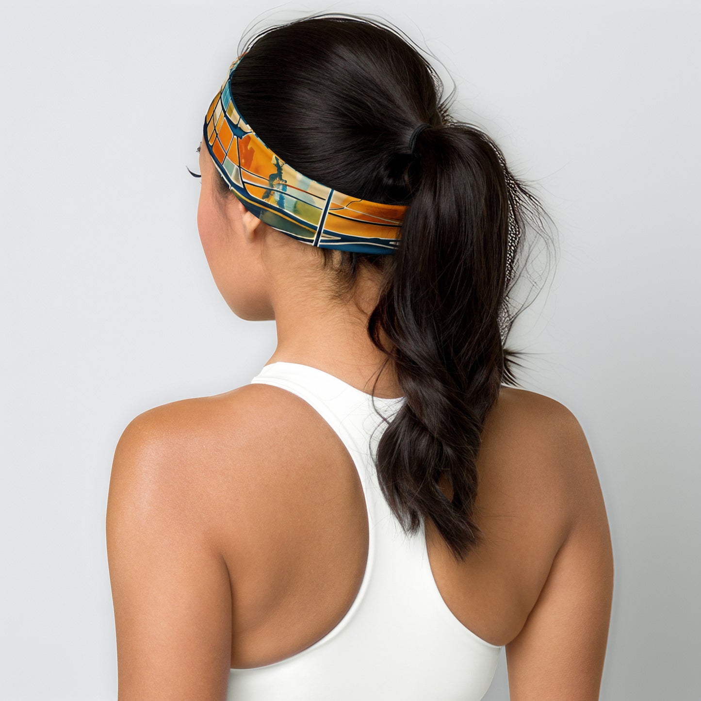 Abstract Phoenix City Map - Stylish Headband for Everyday Wear