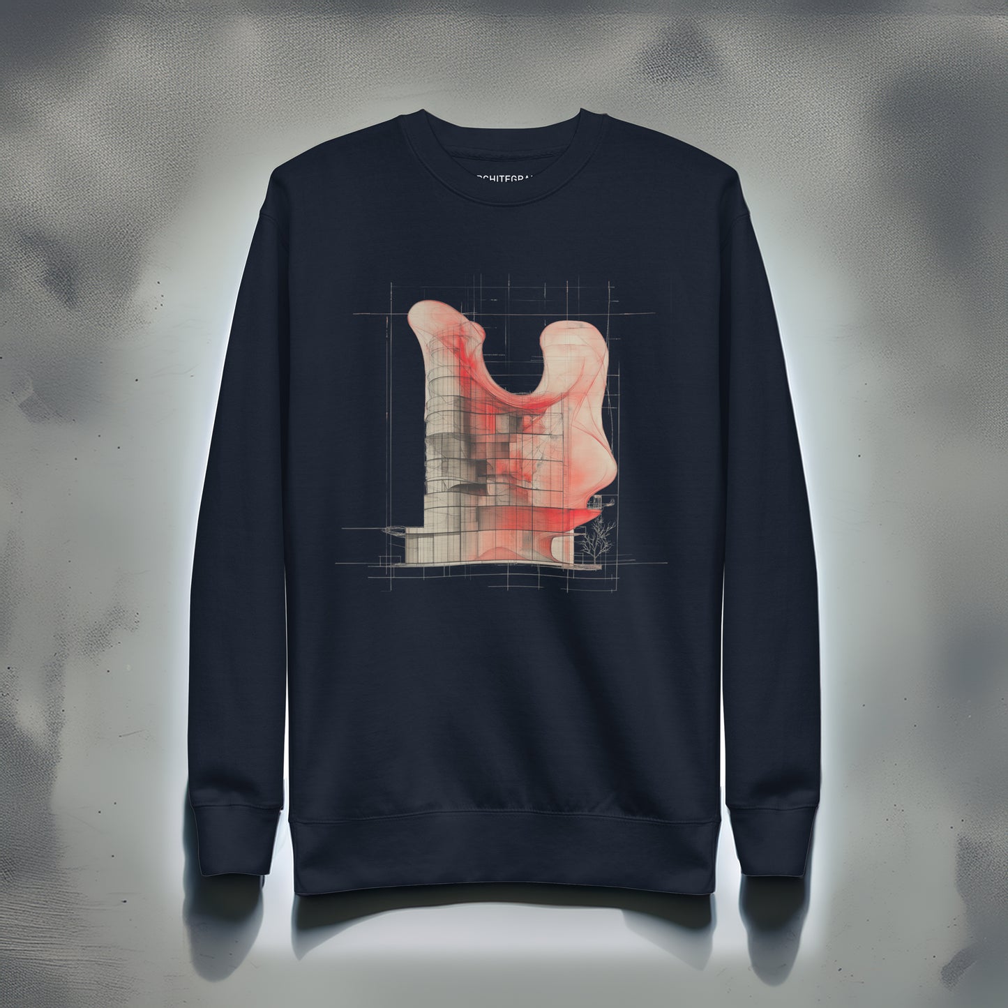 Evolvance Premium Sweatshirt - Architectural Fluidity Art Design