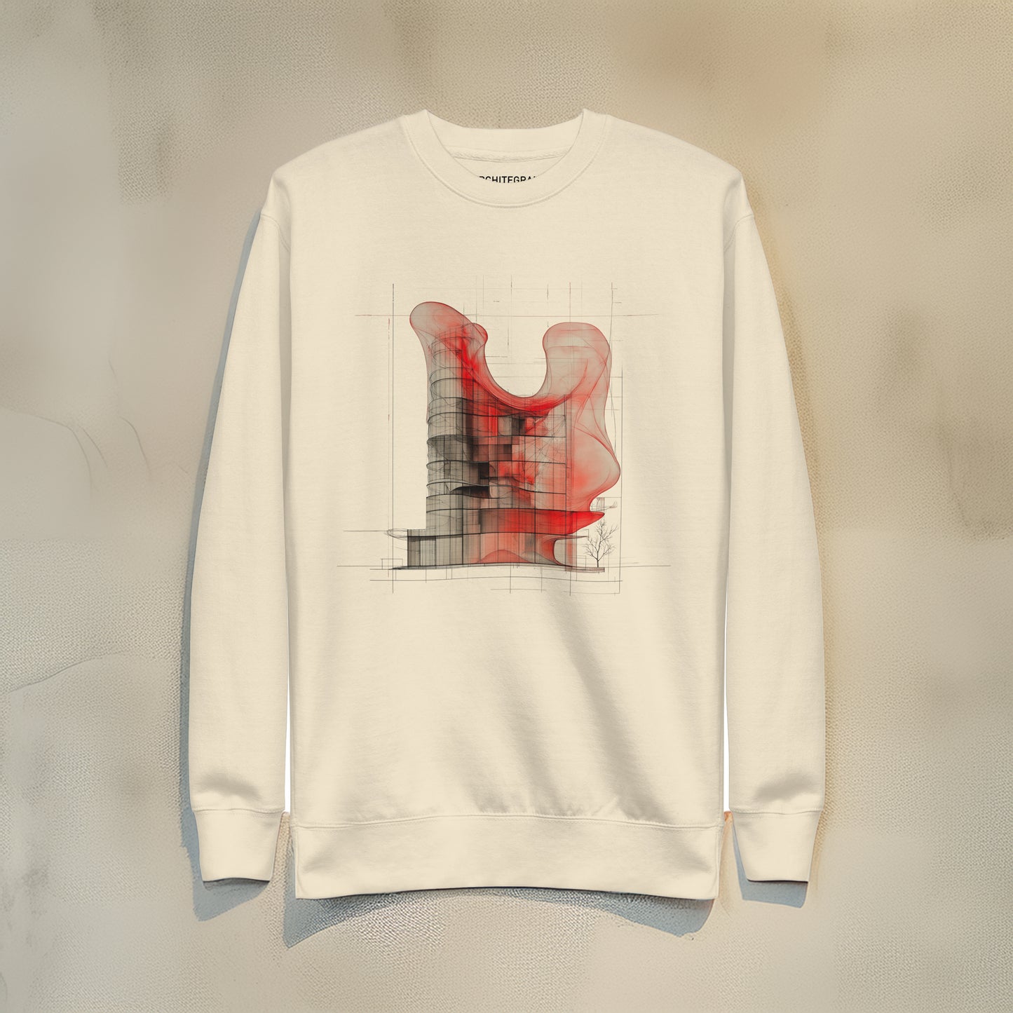 Evolvance Premium Sweatshirt - Architectural Fluidity Art Design