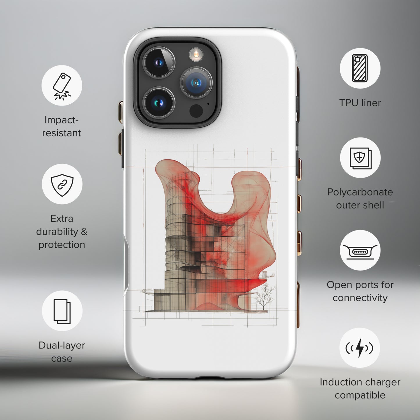 Evolvance Tough iPhone Case - Architectural Fluidity Design