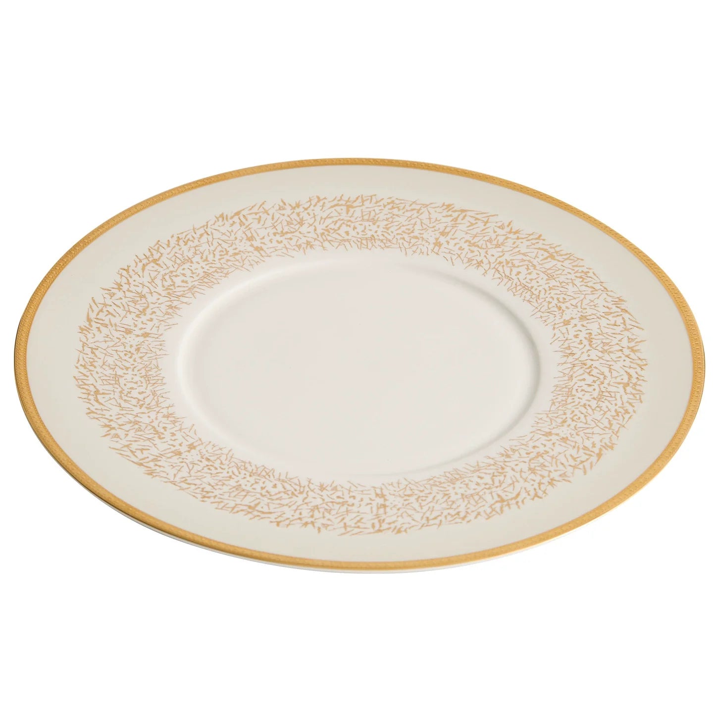 Gold-Pattern Ceramic Plate Collector's Edition Fine Tableware