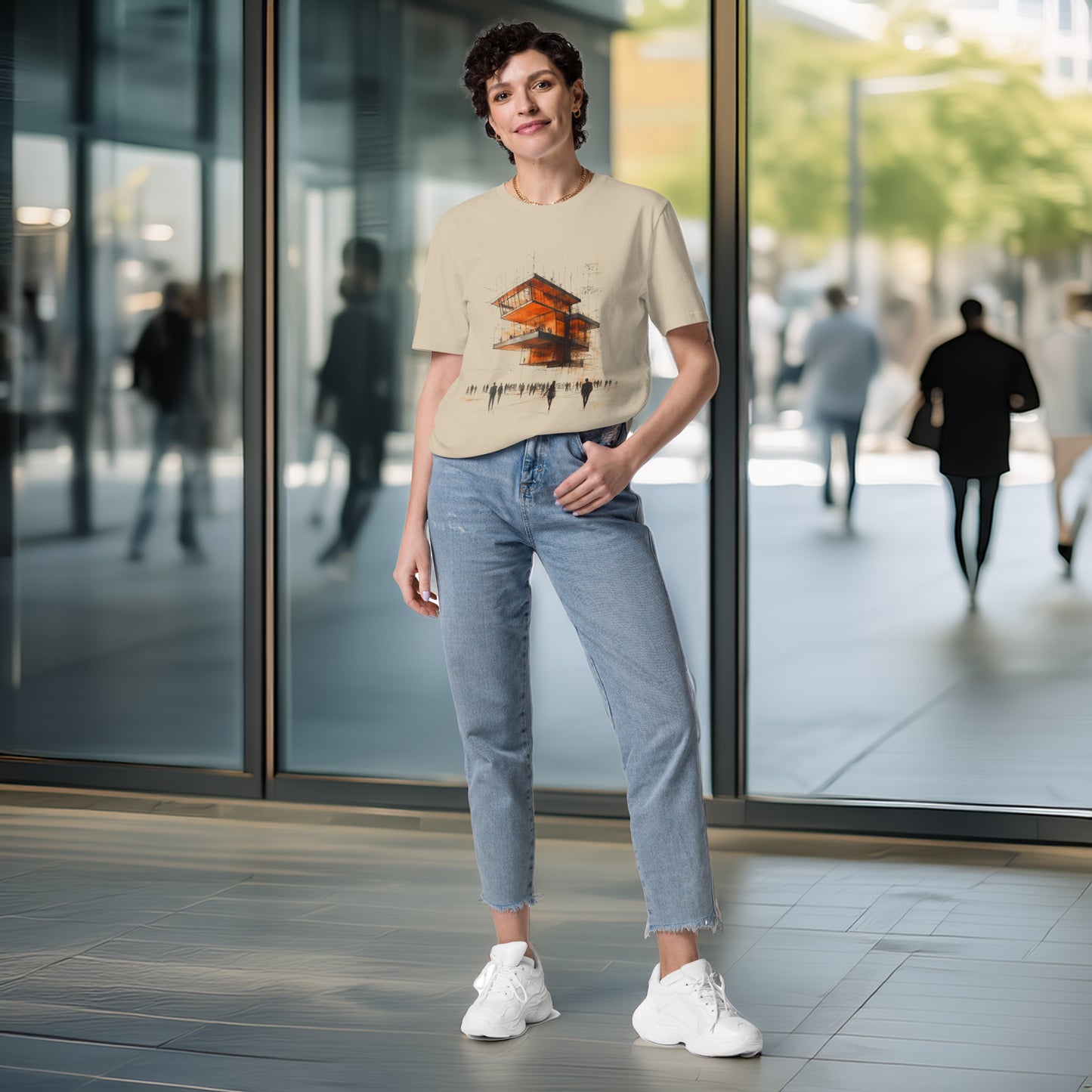 Strata Form T-Shirt - Organic Cotton Architectural Design