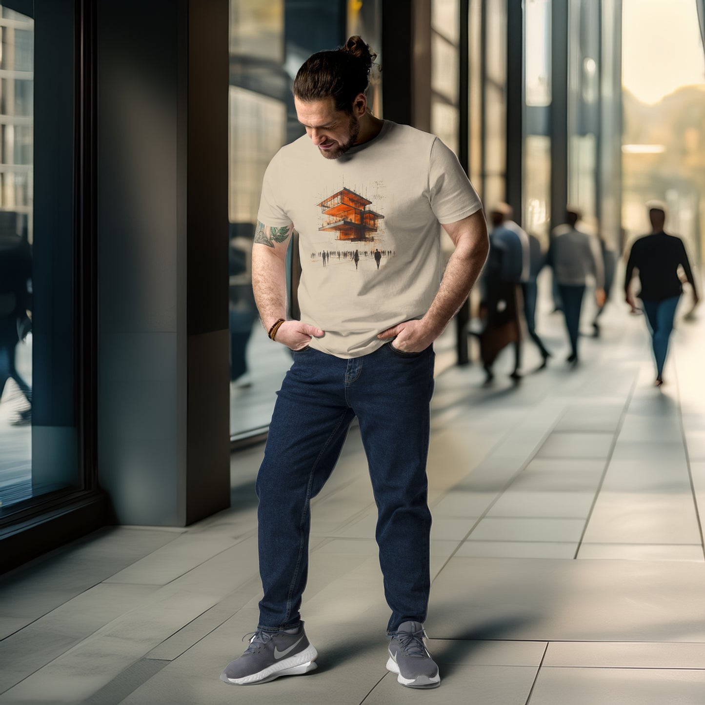 Strata Form T-Shirt - Organic Cotton Architectural Design
