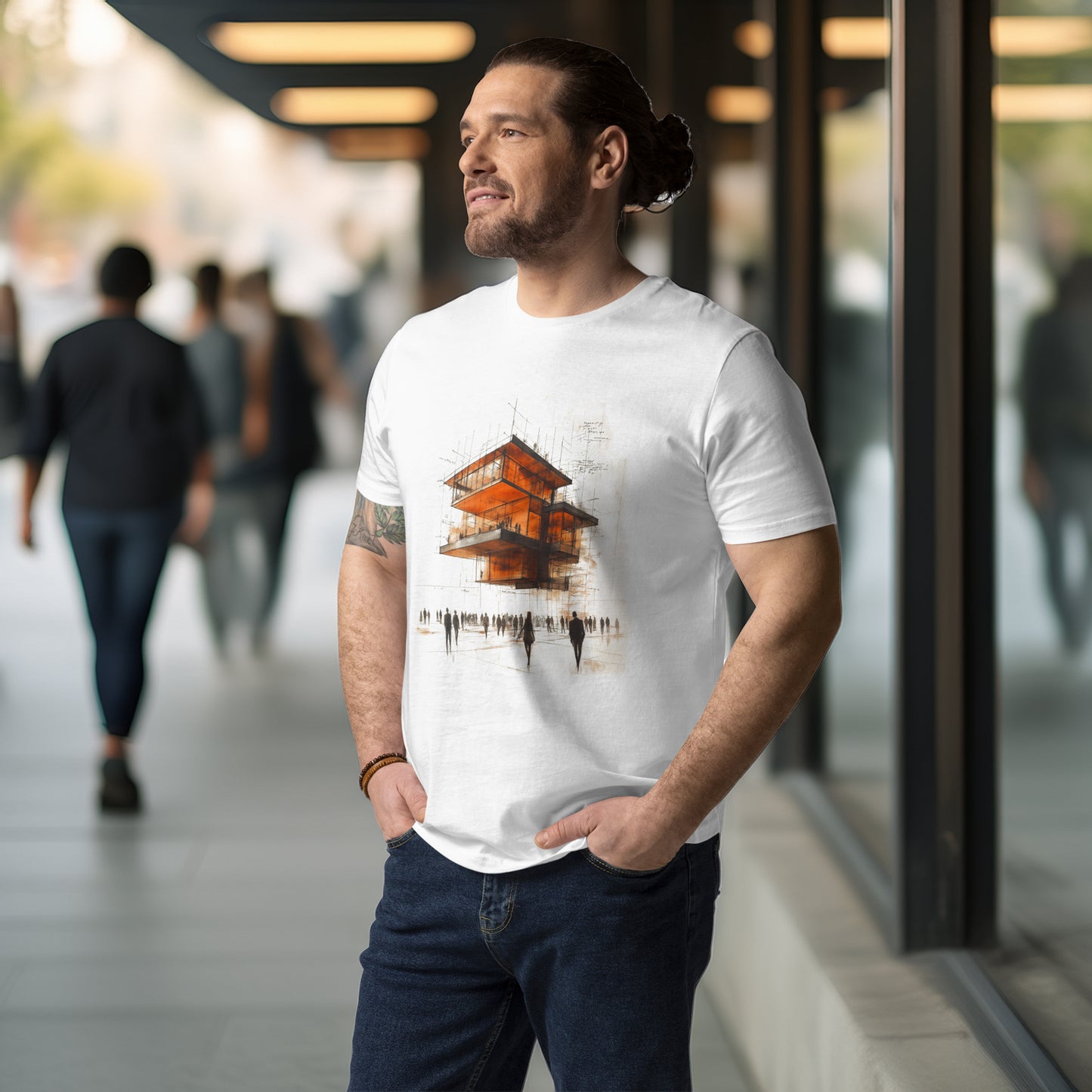 Strata Form T-Shirt - Organic Cotton Architectural Design