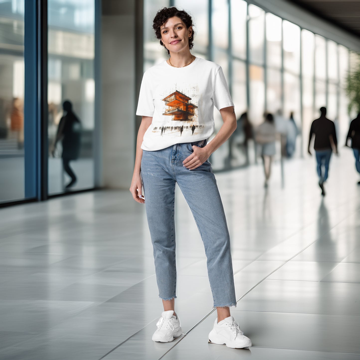 Strata Form T-Shirt - Organic Cotton Architectural Design