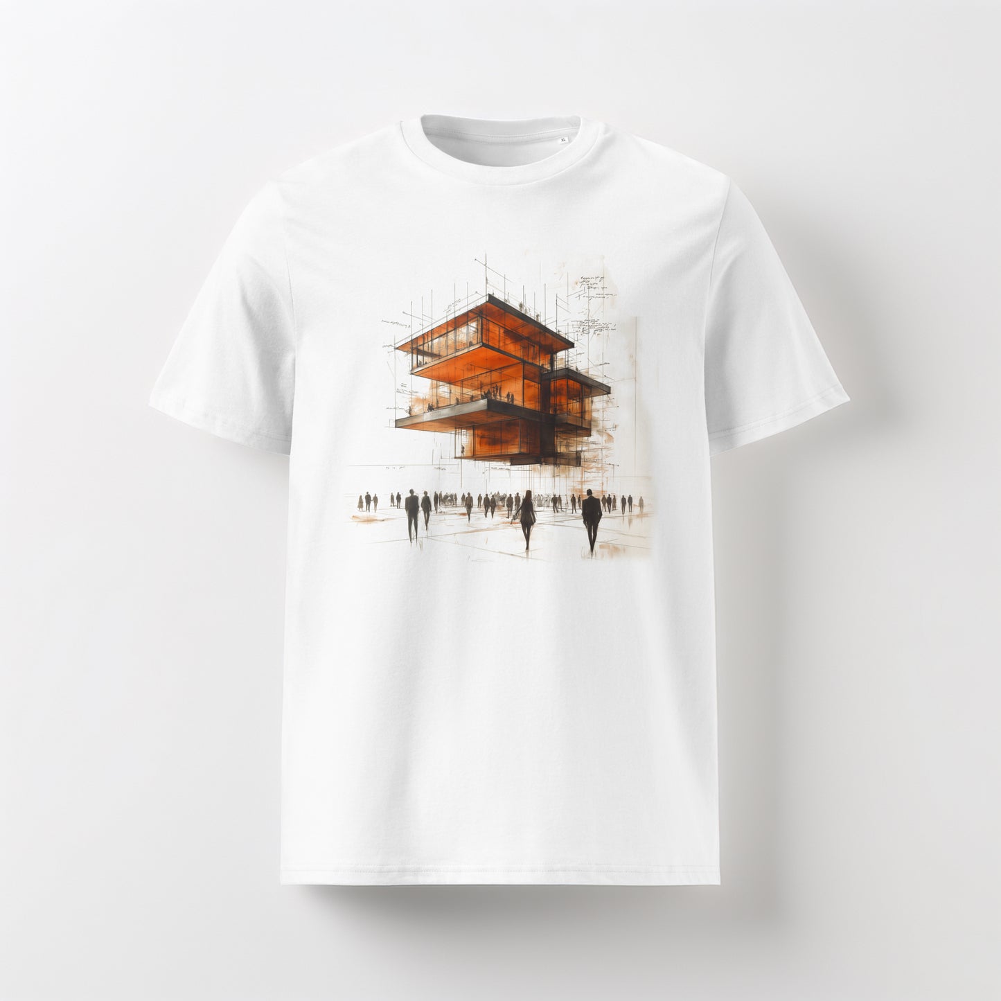 Strata Form T-Shirt - Organic Cotton Architectural Design