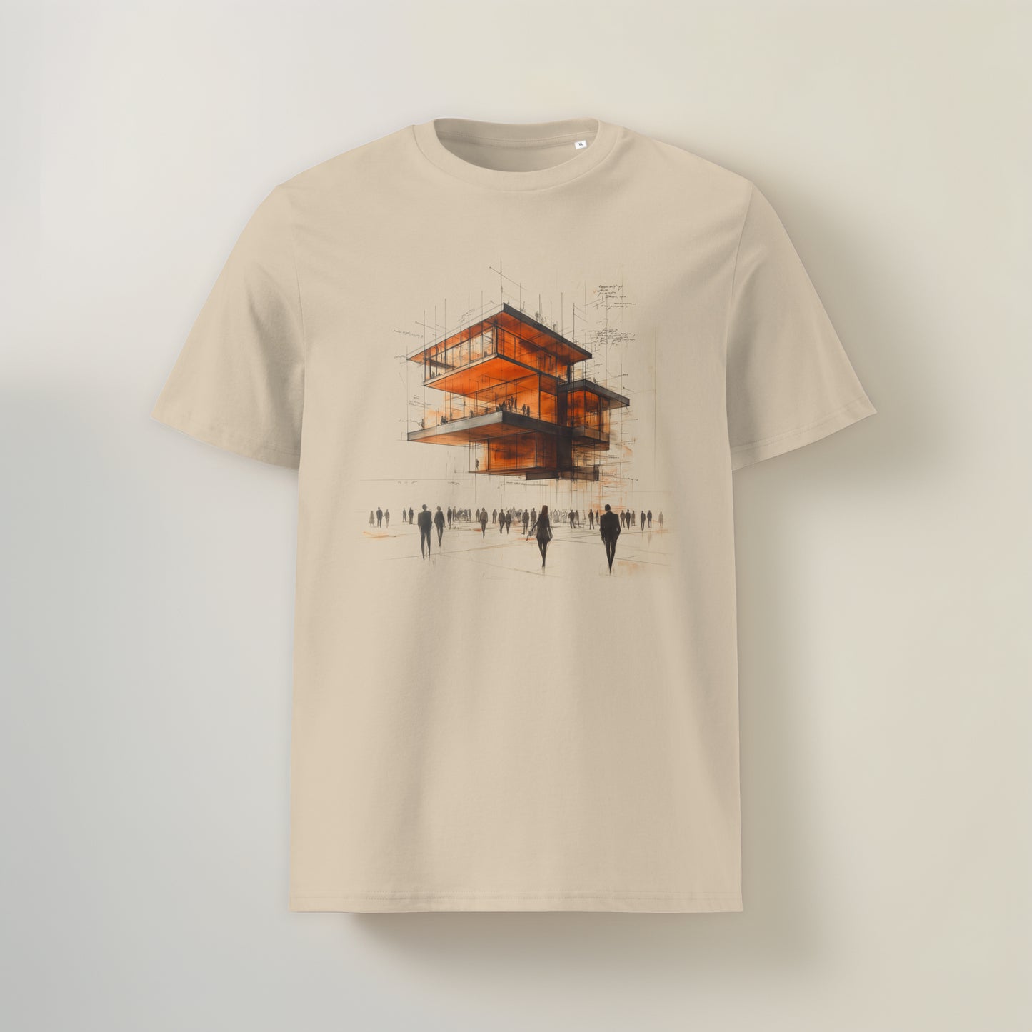 Strata Form T-Shirt - Organic Cotton Architectural Design