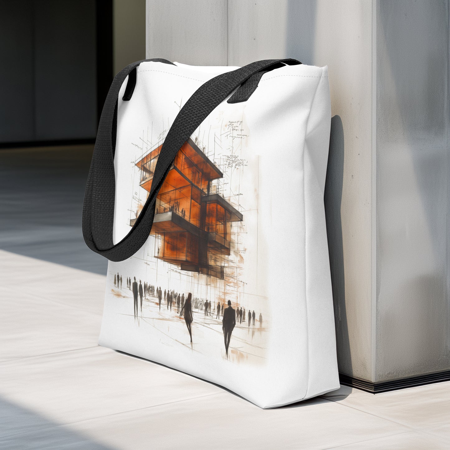 Strata Form Tote Bag - Modular Architectural Design