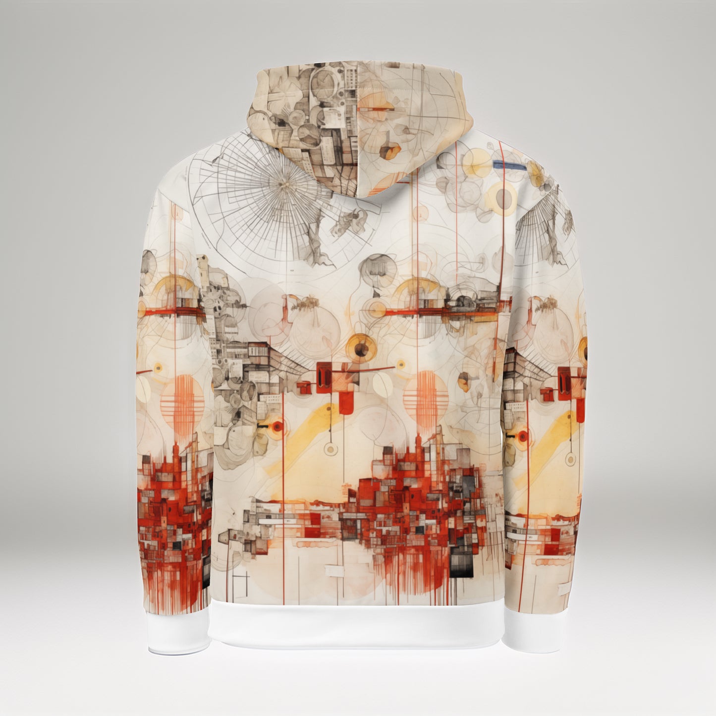 Urban Nexus A Cartographic Symphony - Unisex Hoodie - Modern Abstract Artwear