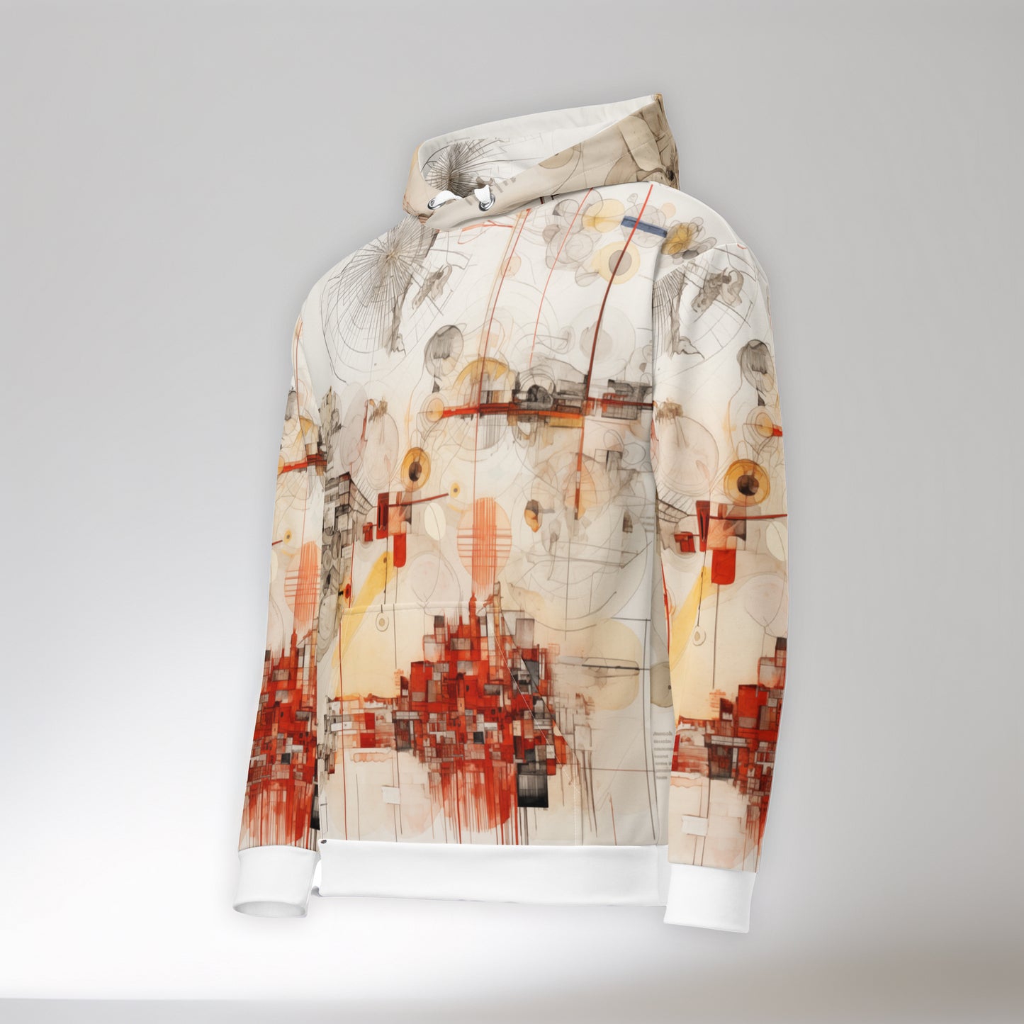 Urban Nexus A Cartographic Symphony - Unisex Hoodie - Modern Abstract Artwear