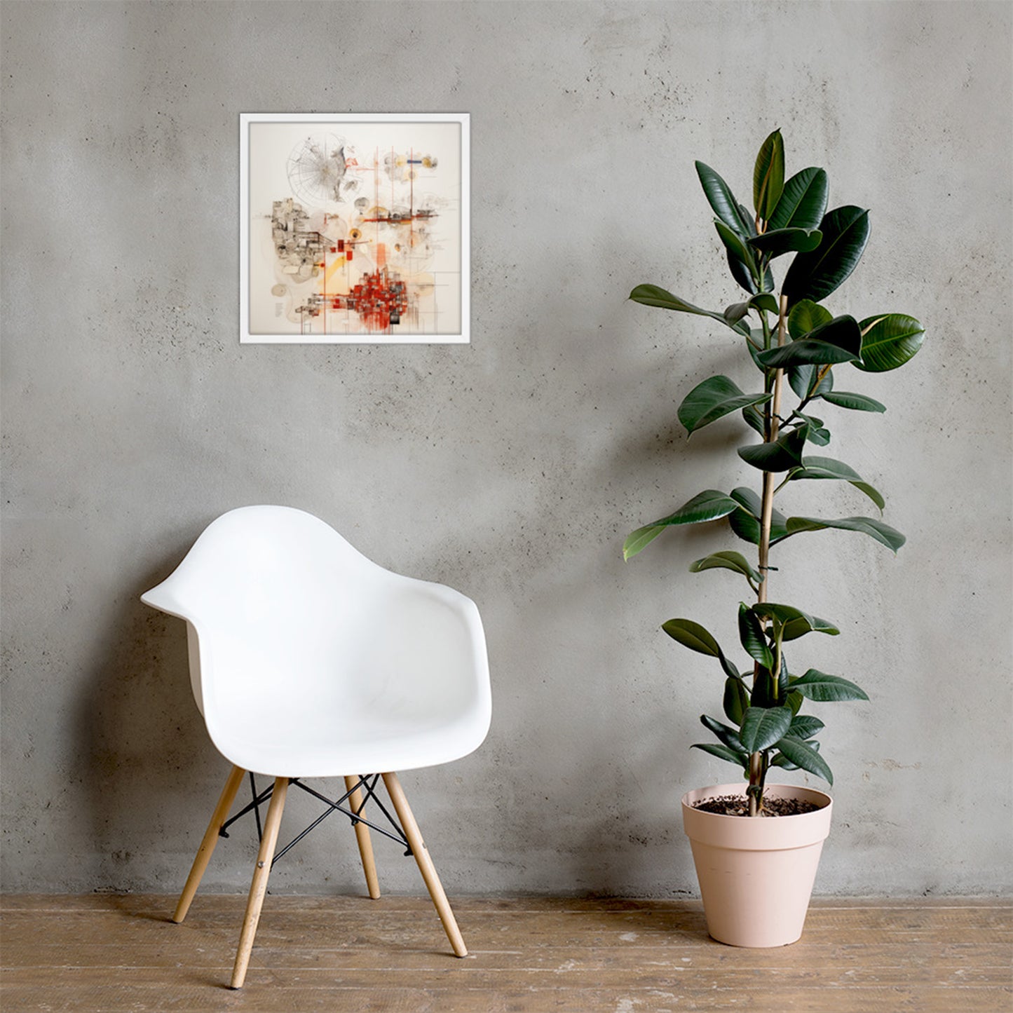 Urban Nexus: A Cartographic Symphony – Framed Poster
