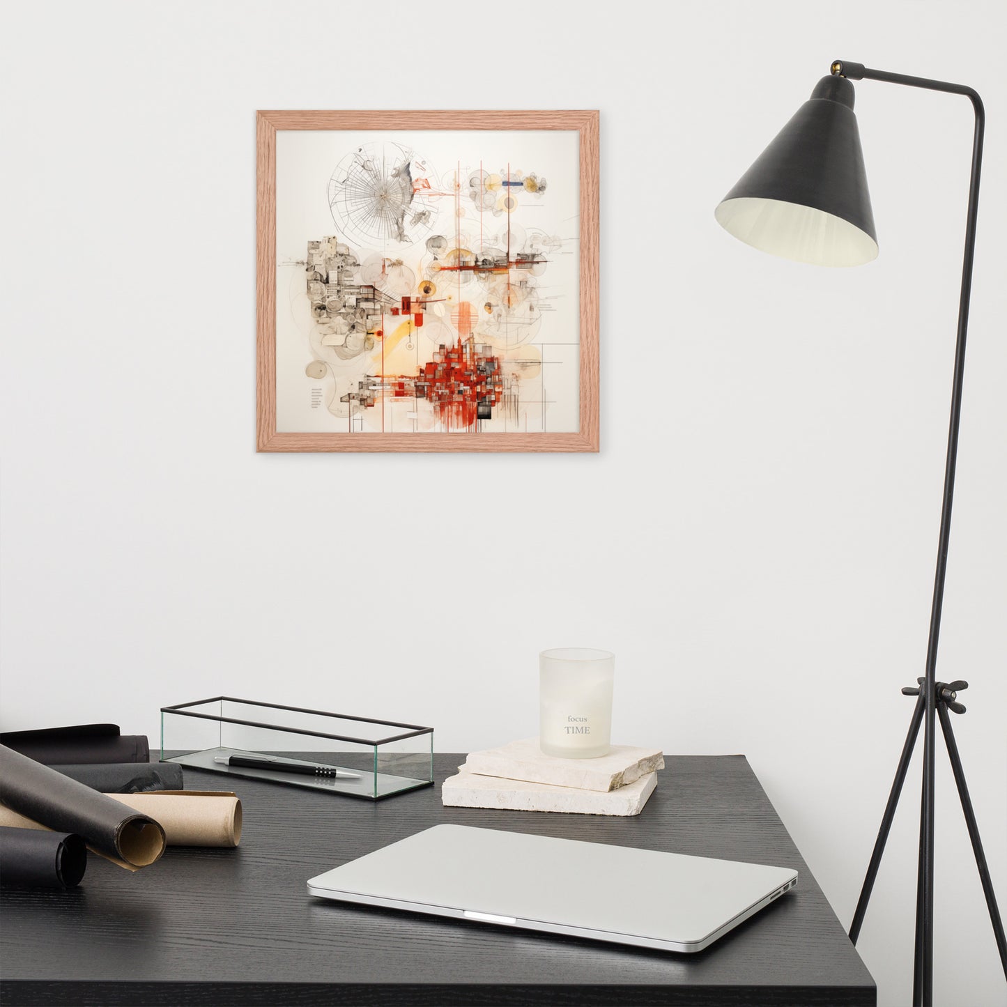 Urban Nexus: A Cartographic Symphony – Framed Poster