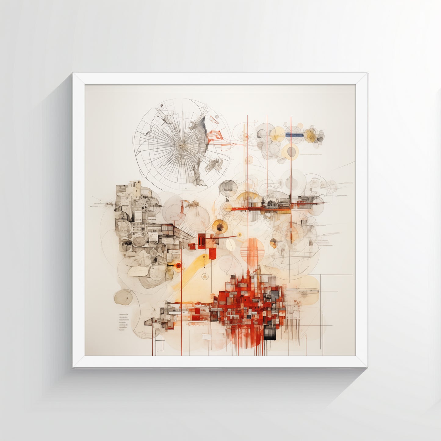 Urban Nexus: A Cartographic Symphony – Framed Poster