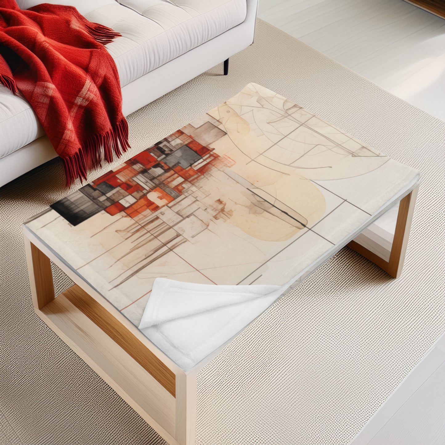 Urban Nexus: A Cartographic Symphony - Throw Blanket - Modern Abstract Home Decor