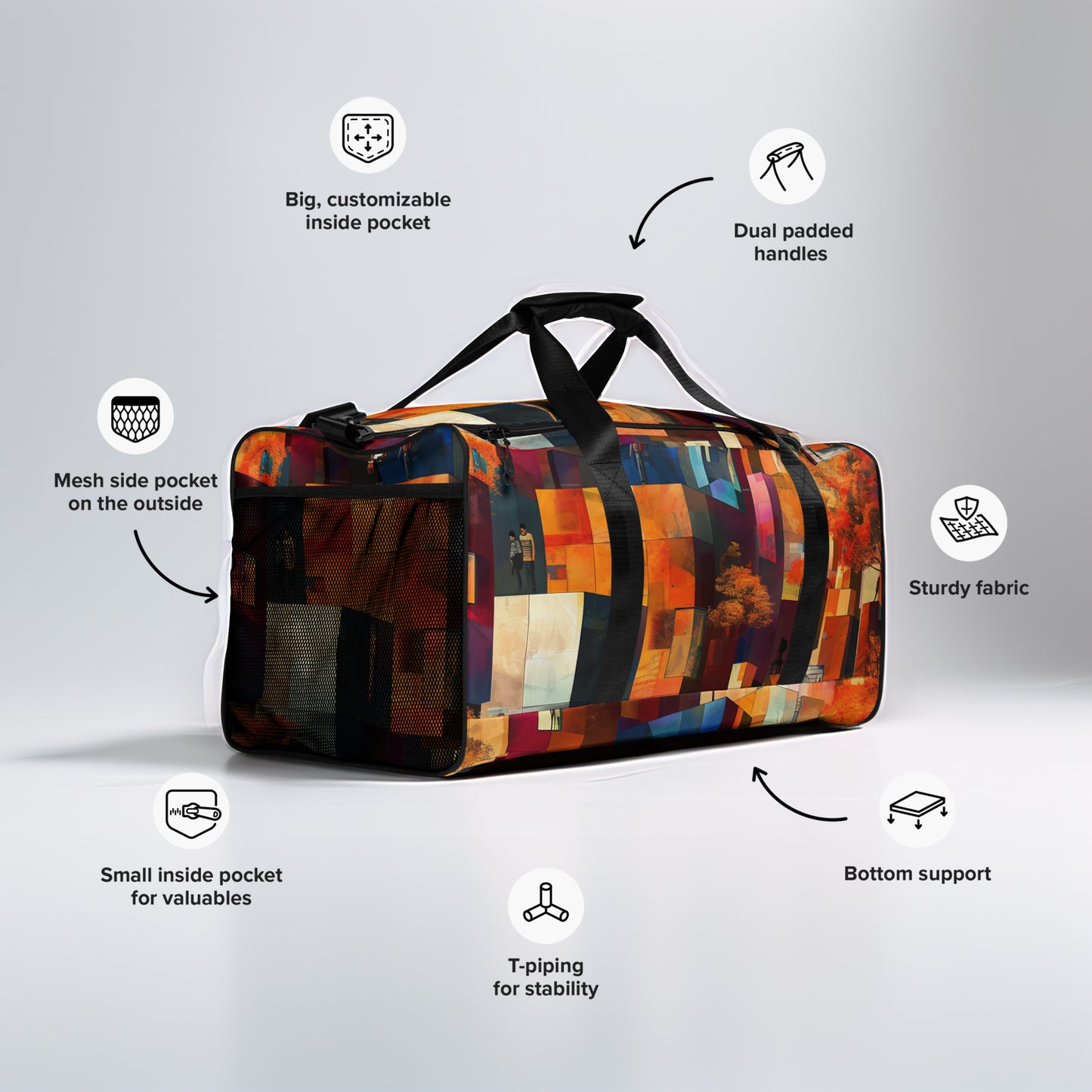 Vibrant Autumn Duffle Bag