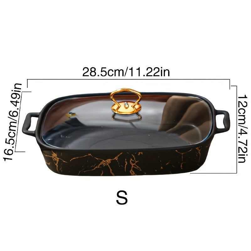 [Ceramic Cooking & Serving Set (1 Set) – Oven-to-Table Baking Pan & Serving Dish