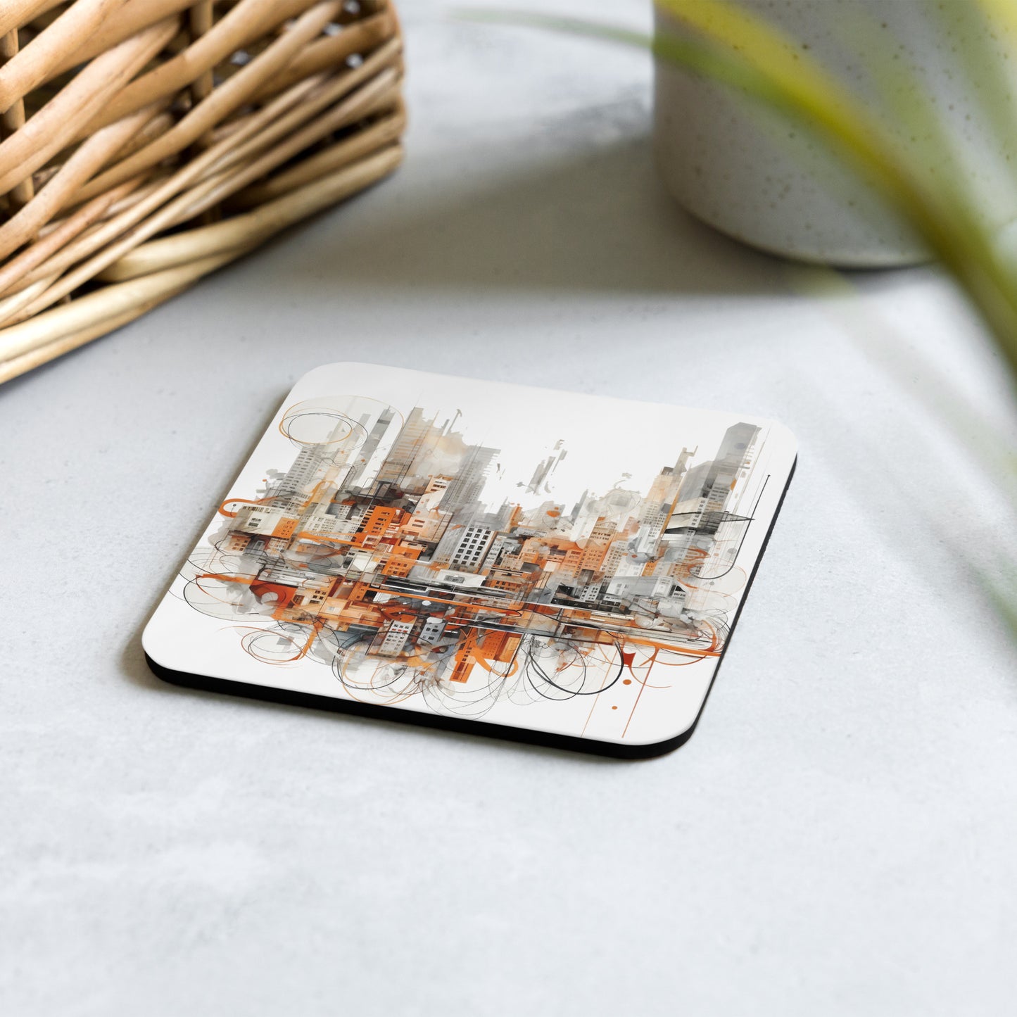 D-C Cork-back coaster