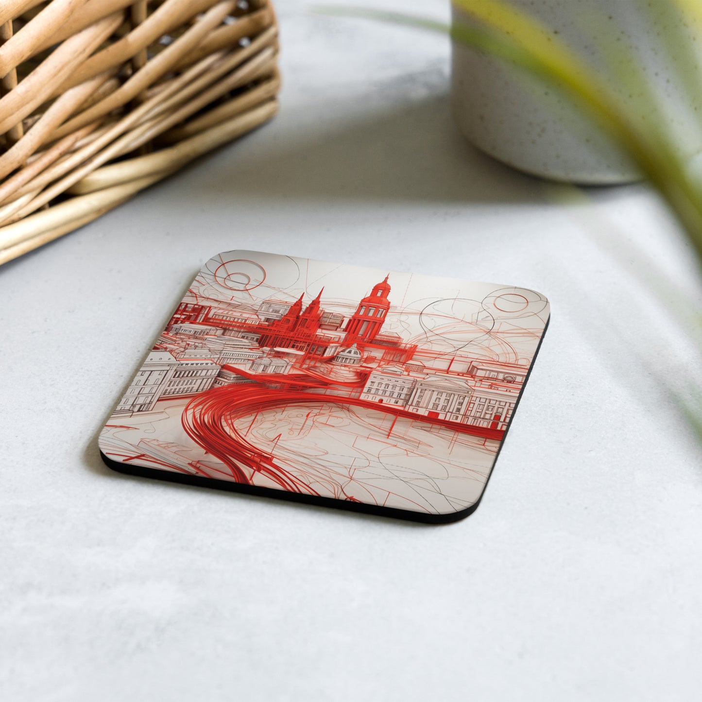 D-S Cork-back coaster