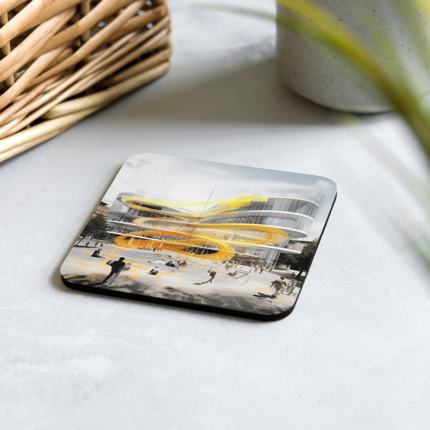 F-S Cork-back coaster