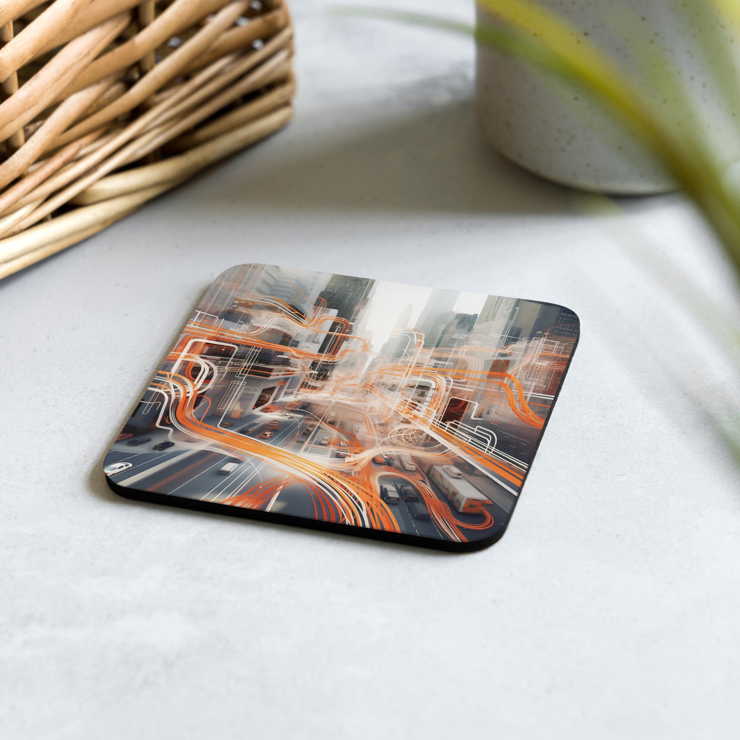 D-S Cork-back coaster