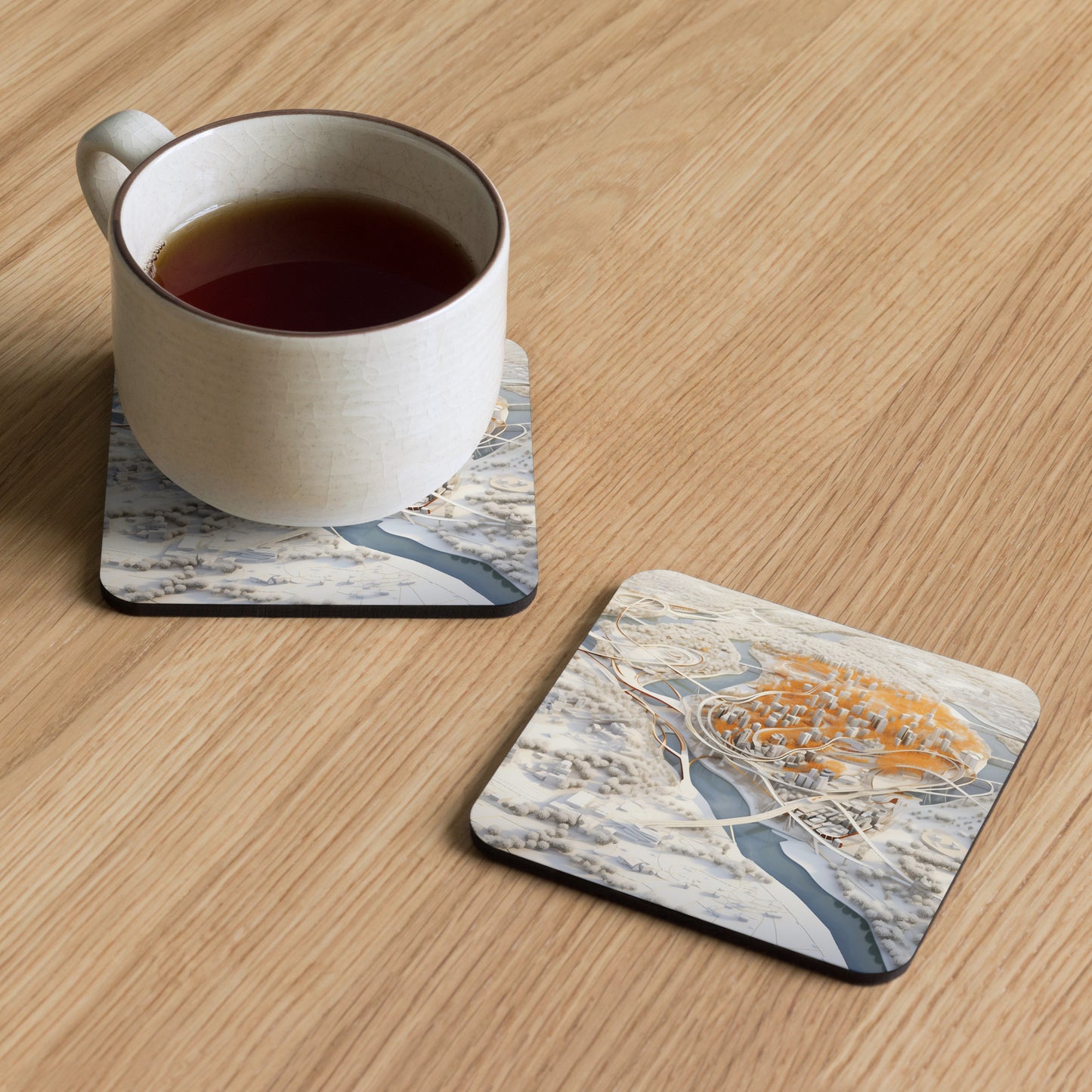 Cork-back coaster