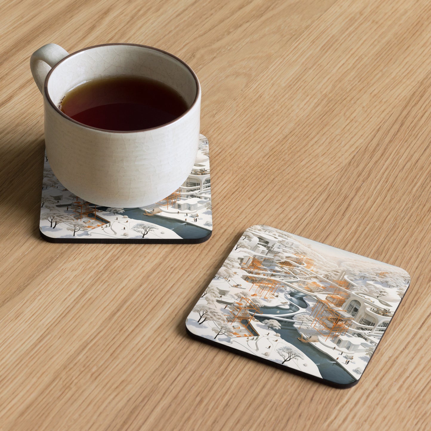 Cork-back coaster