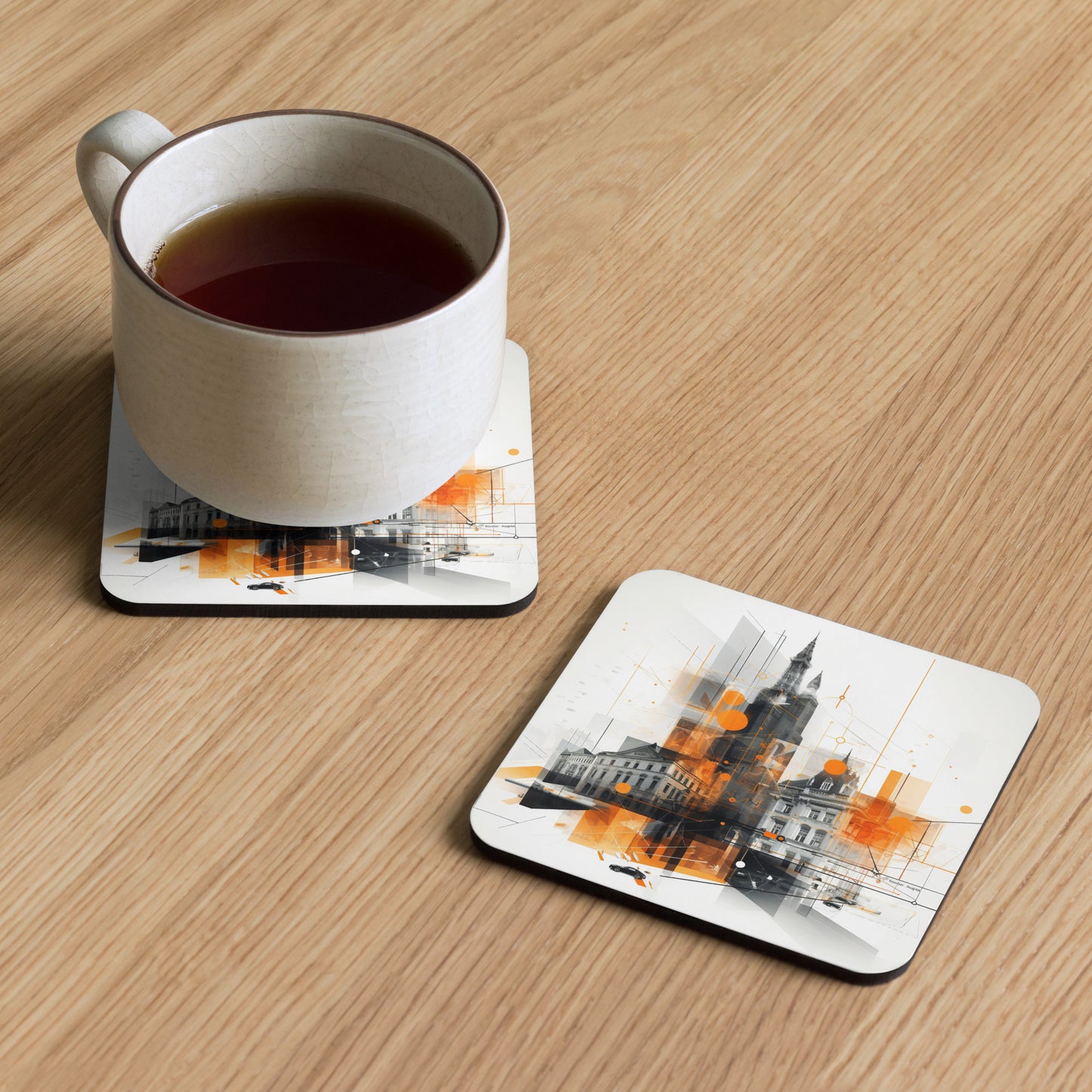 Cork-back coaster