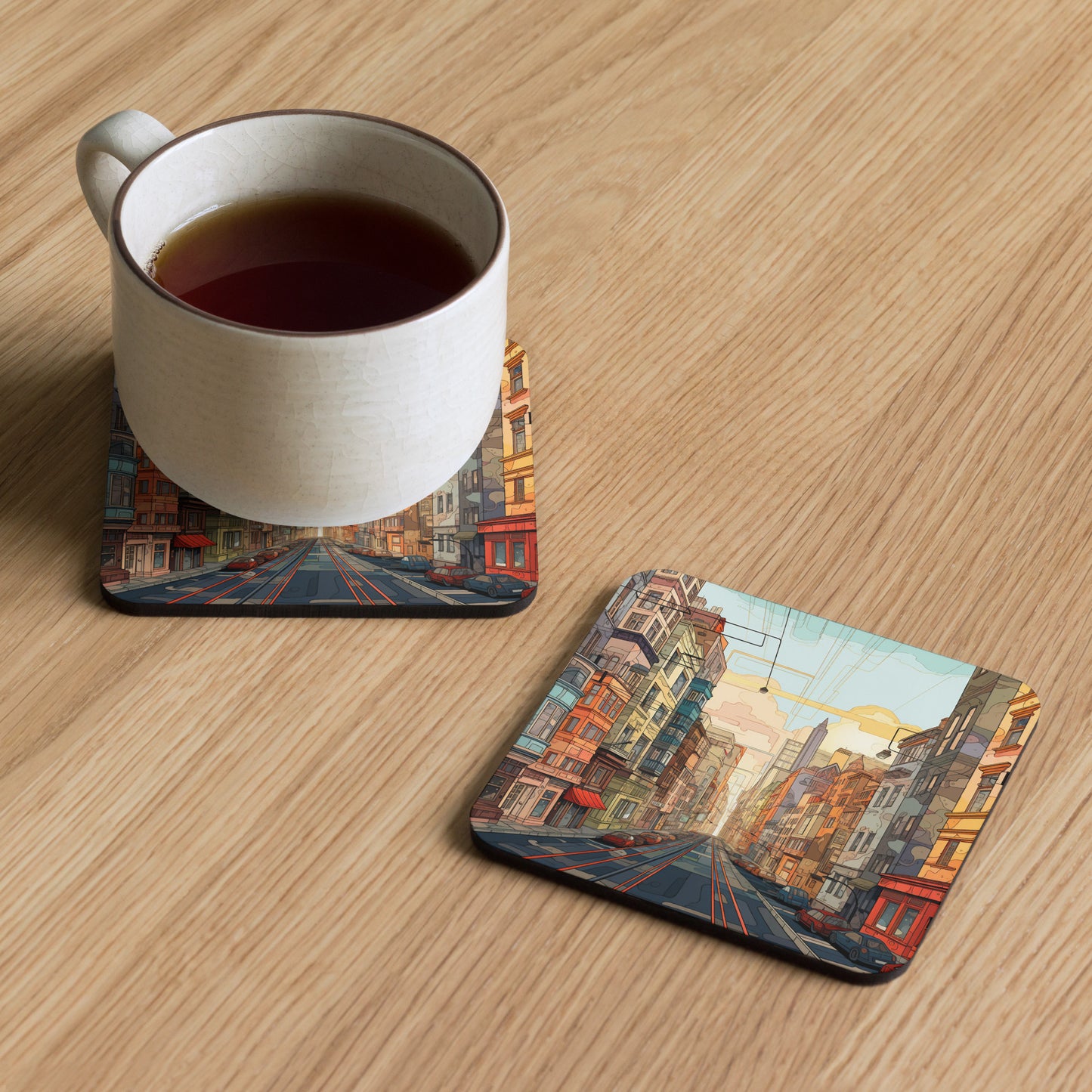 T-S Cork-back coaster