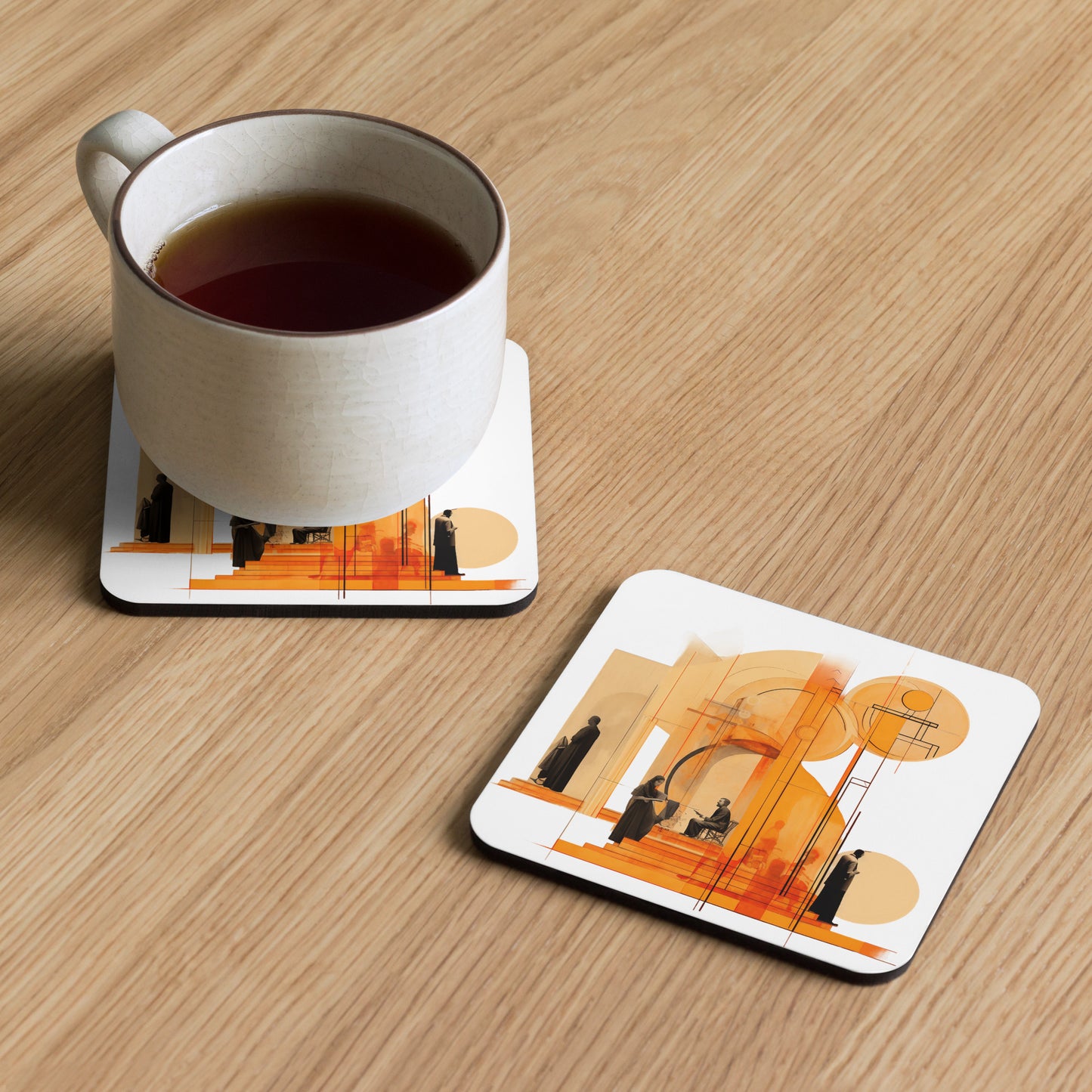 Cork-back coaster