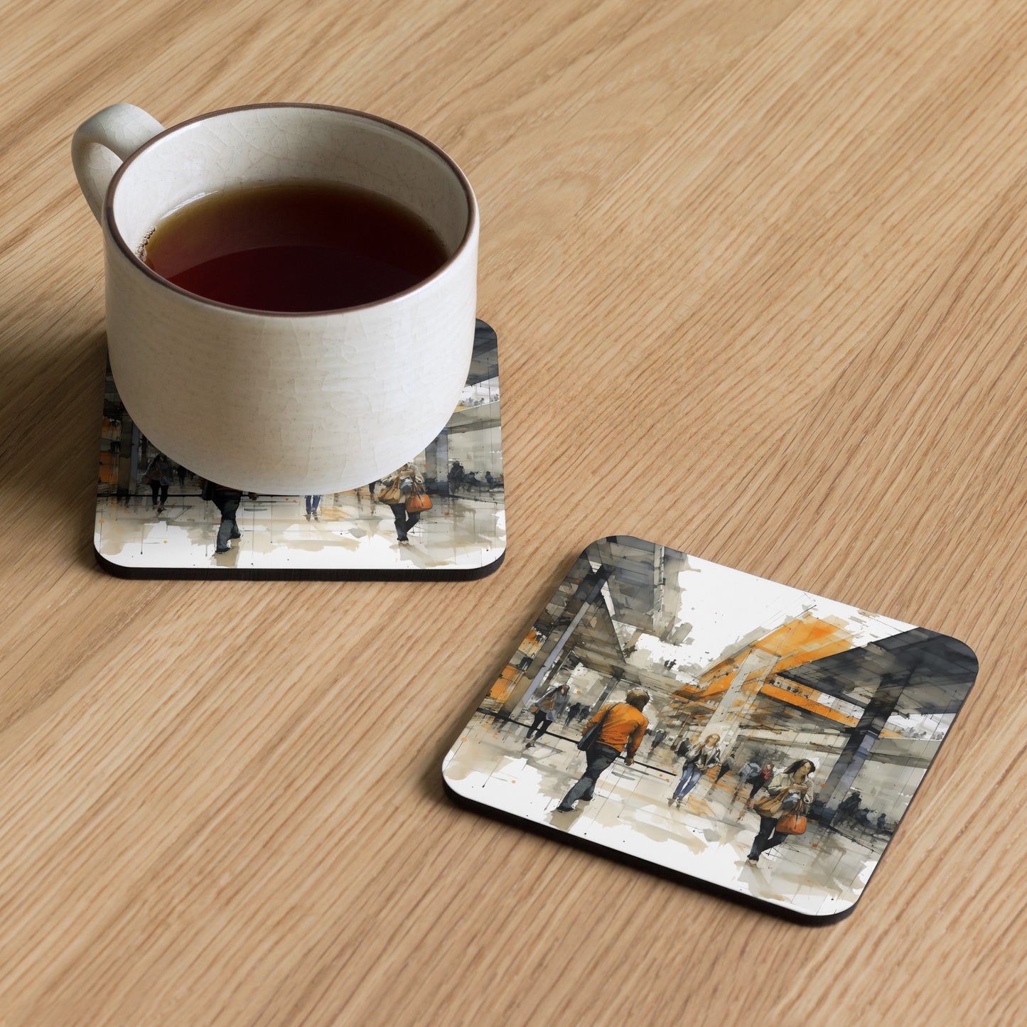 T-S Cork-back coaster