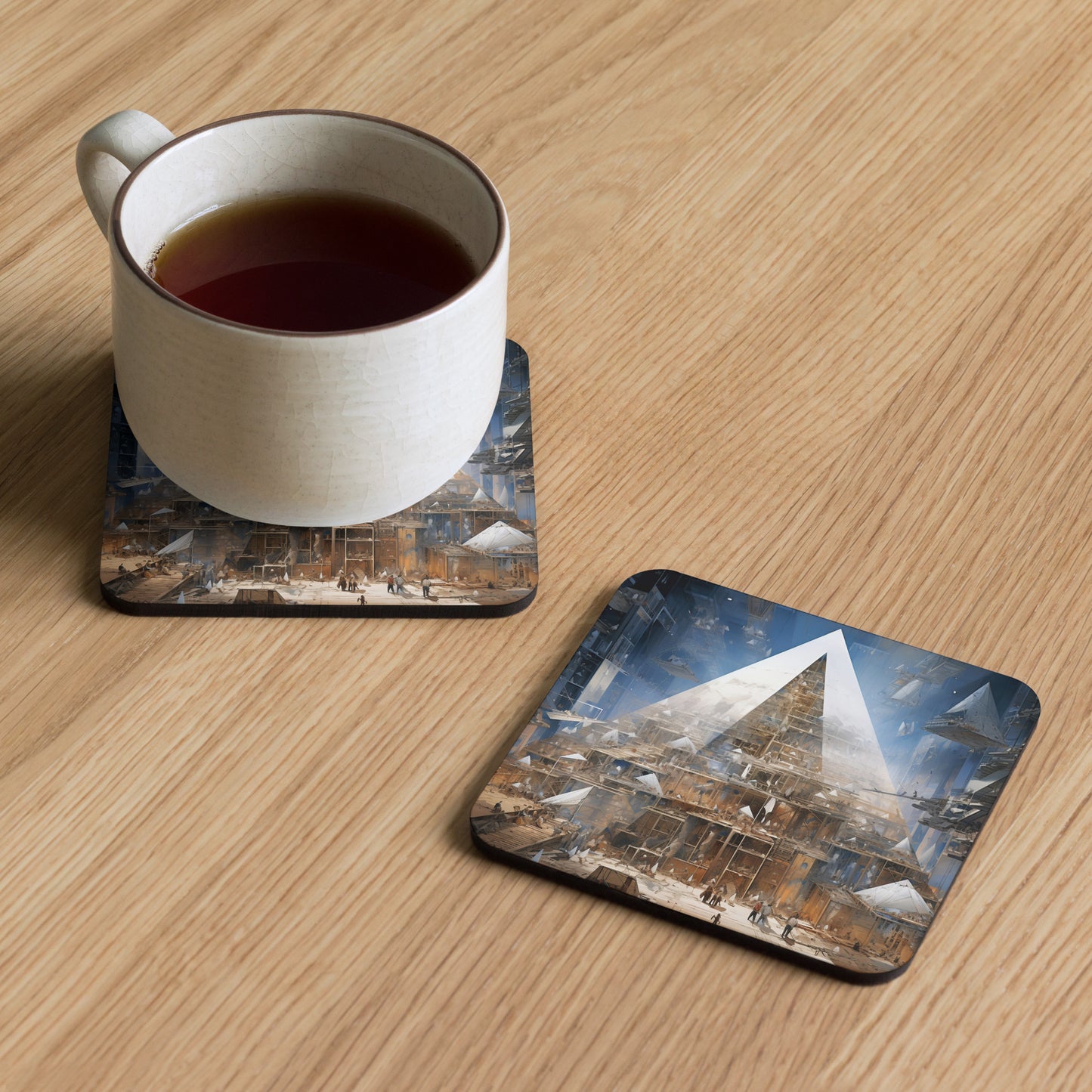 I-C Cork-back coaster