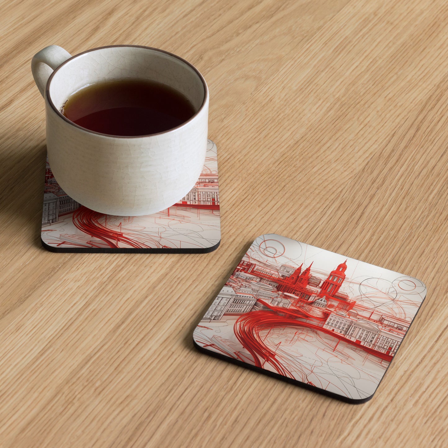 D-S Cork-back coaster