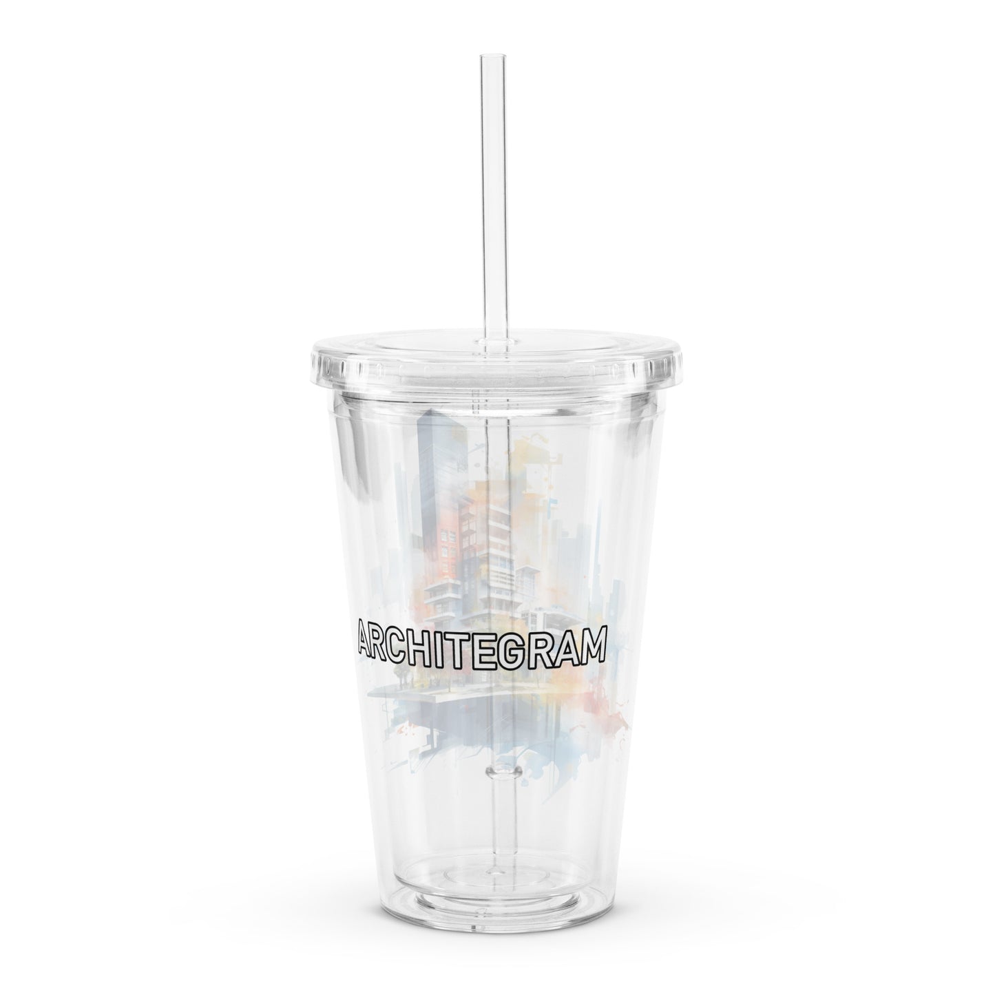 T-C Clear plastic tumbler