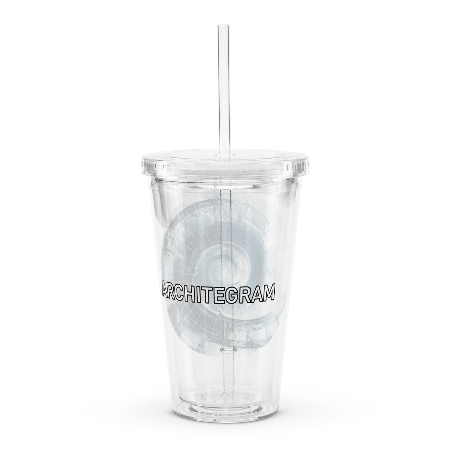 F-P Clear plastic tumbler