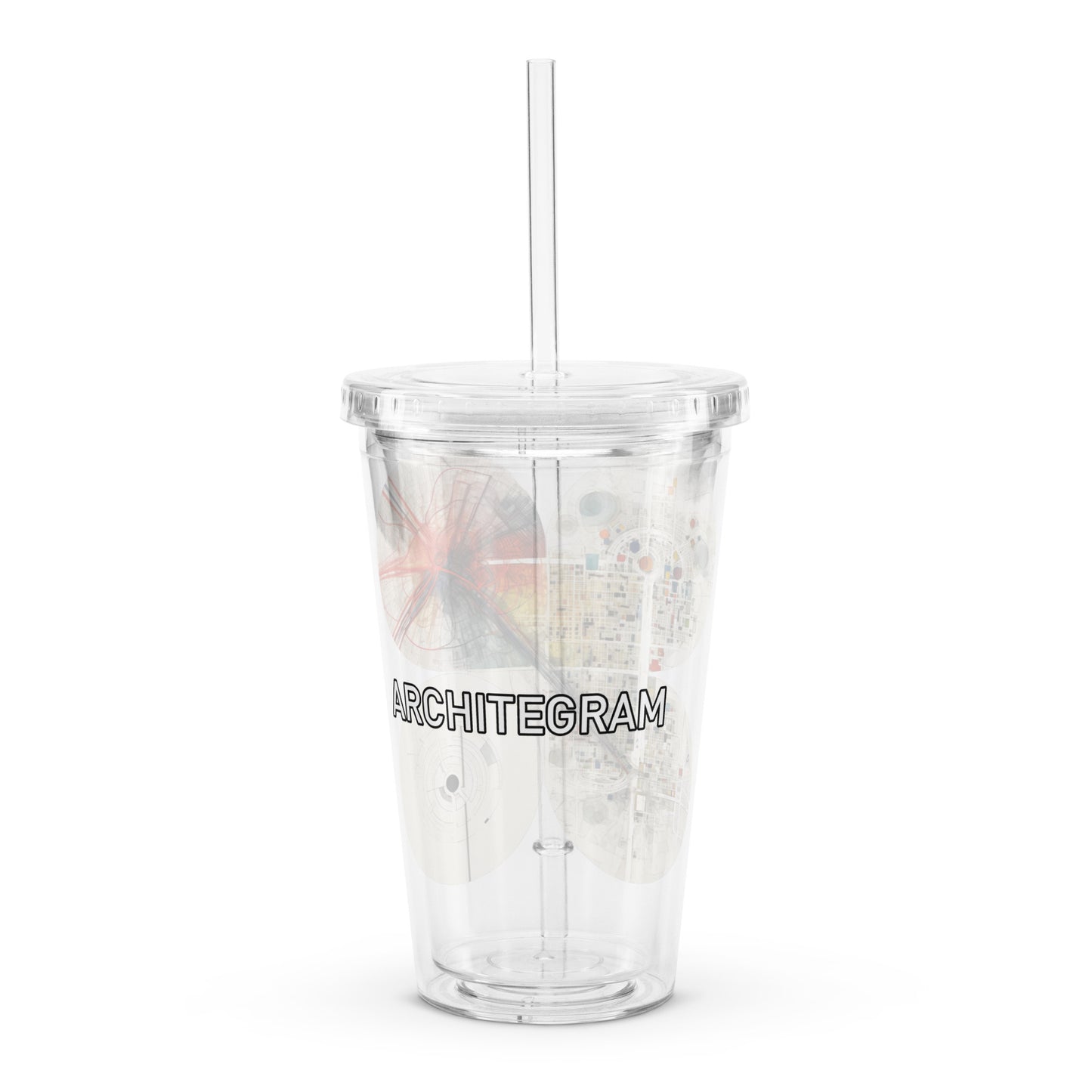 Clear plastic tumbler