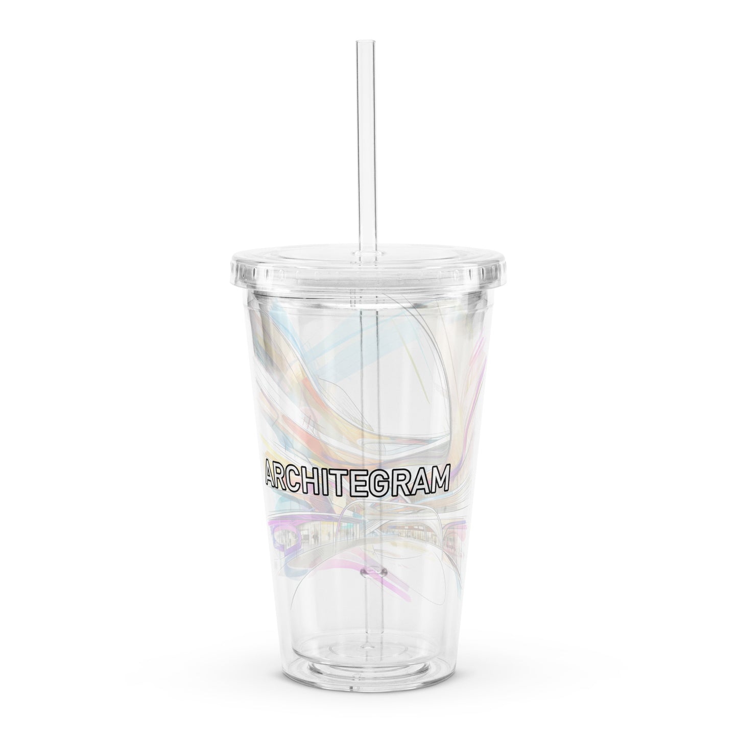 D-S Clear plastic tumbler