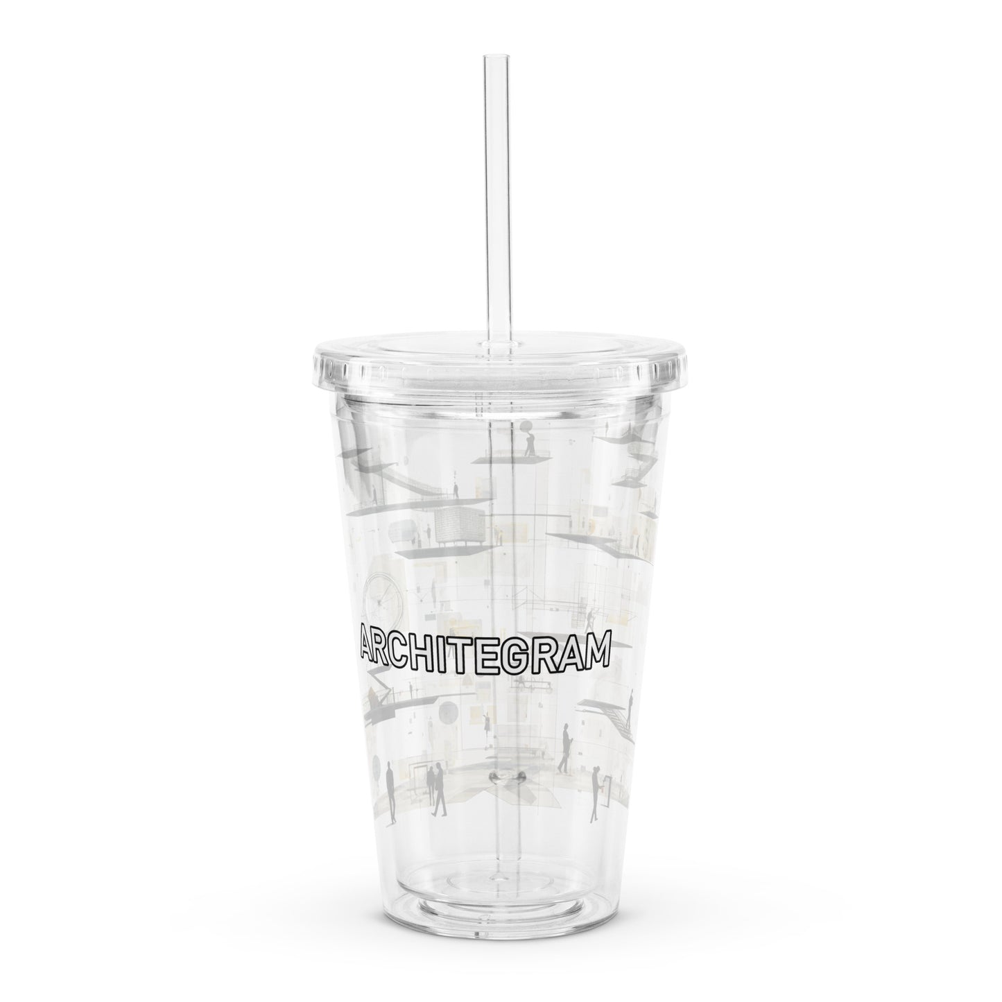 Clear plastic tumbler
