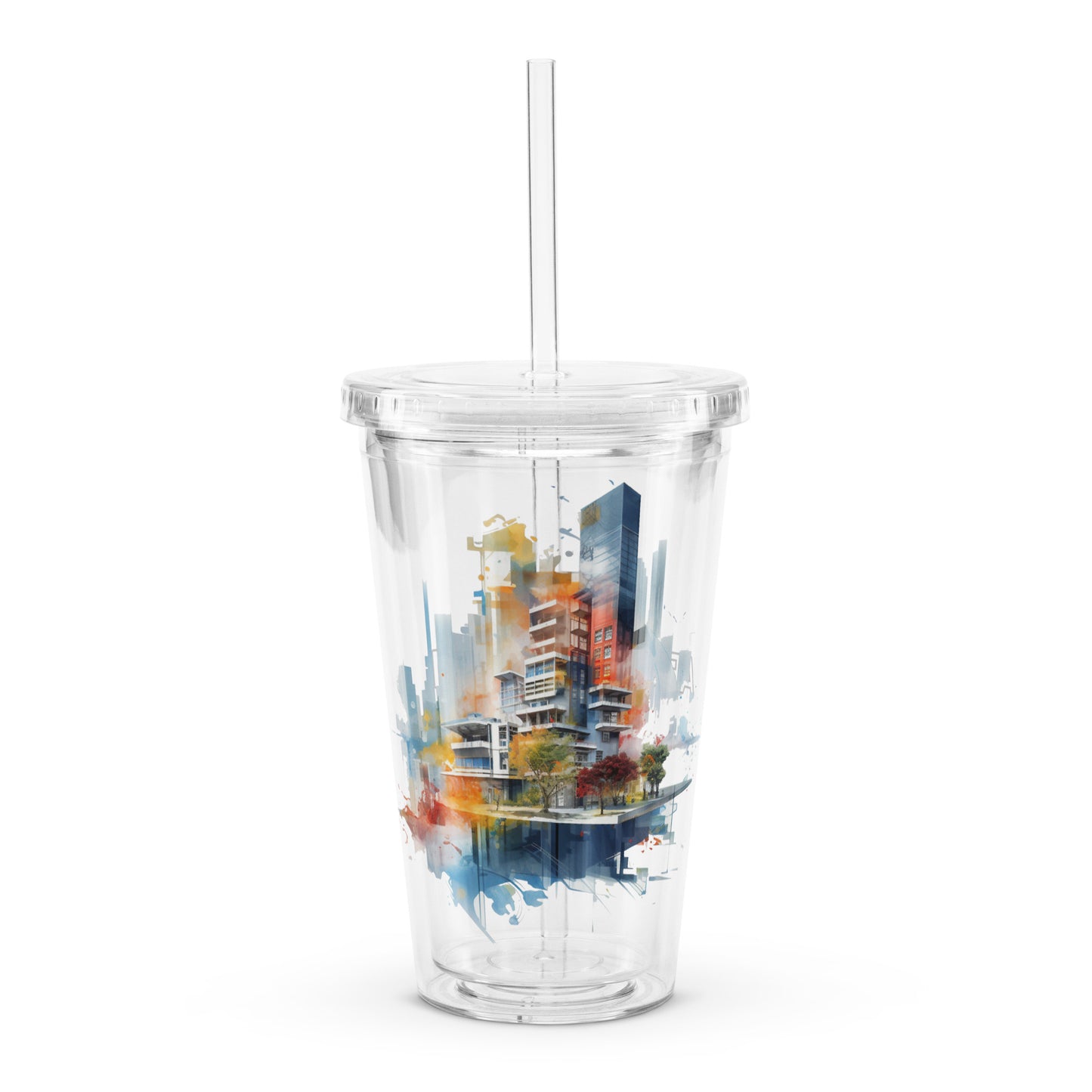 T-C Clear plastic tumbler