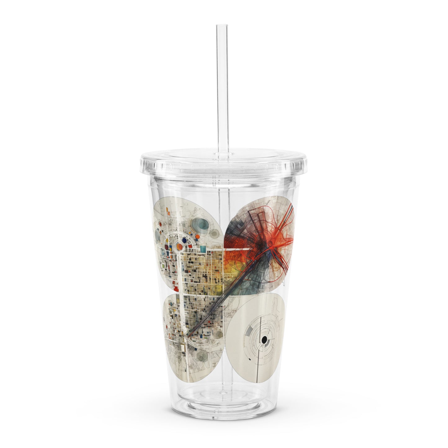 Clear plastic tumbler