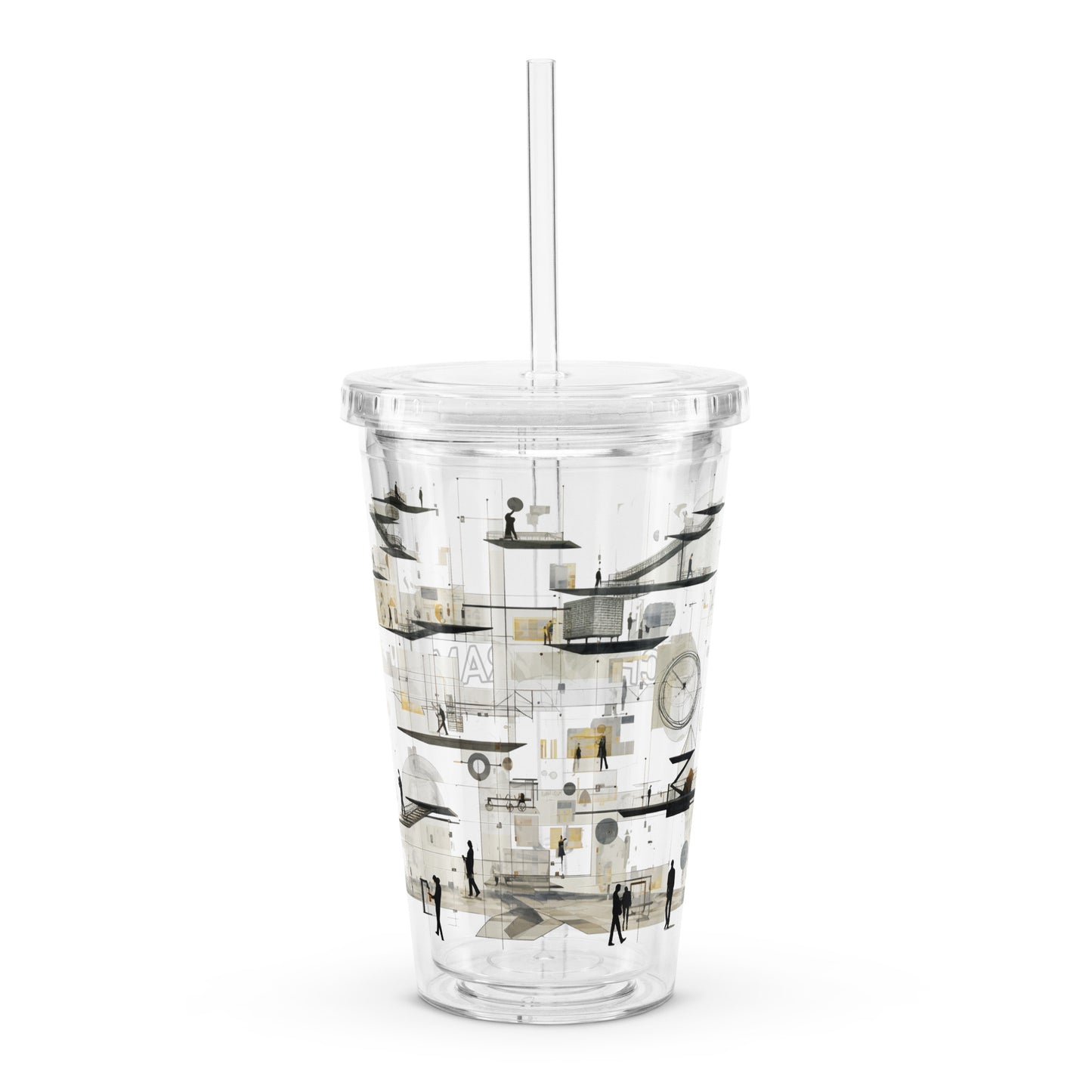 Clear plastic tumbler