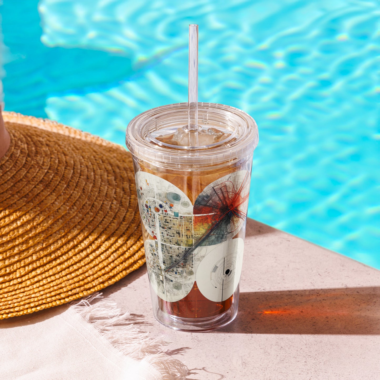 Clear plastic tumbler