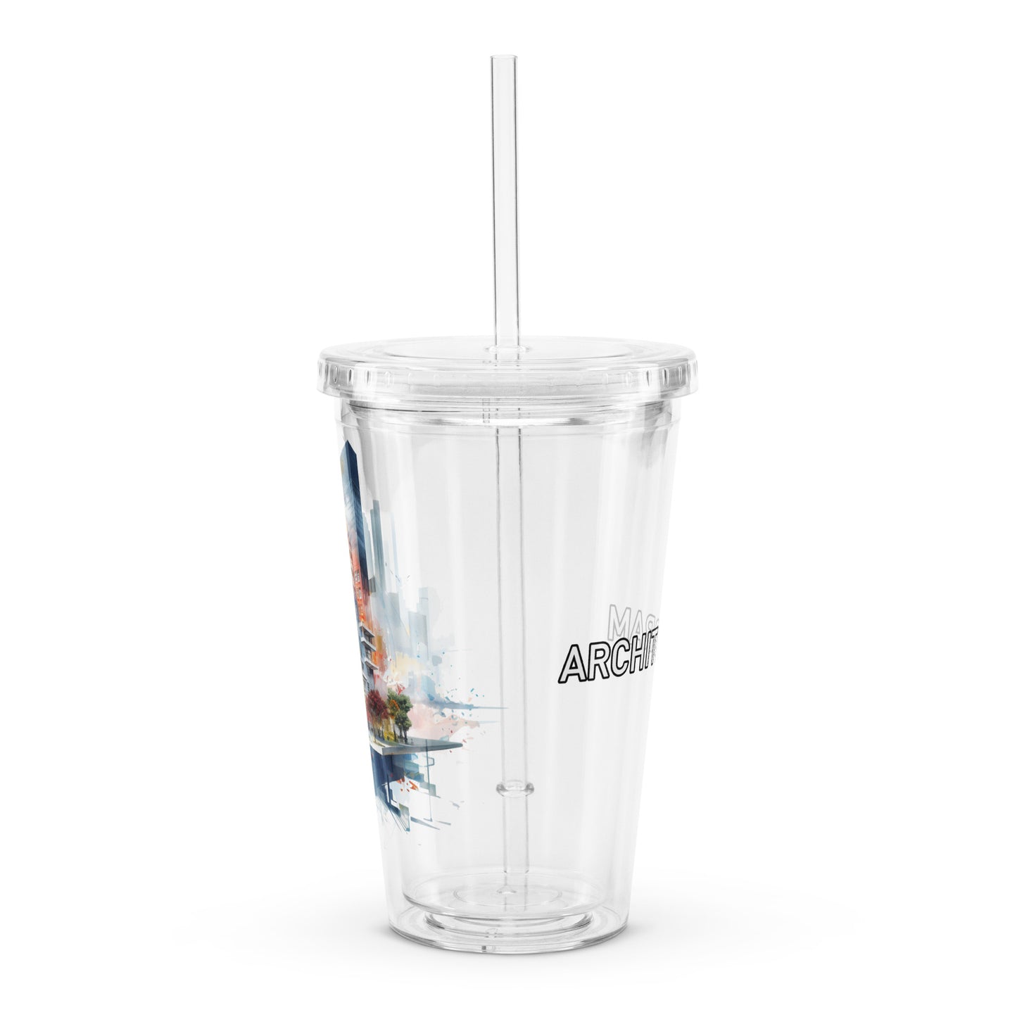 T-C Clear plastic tumbler