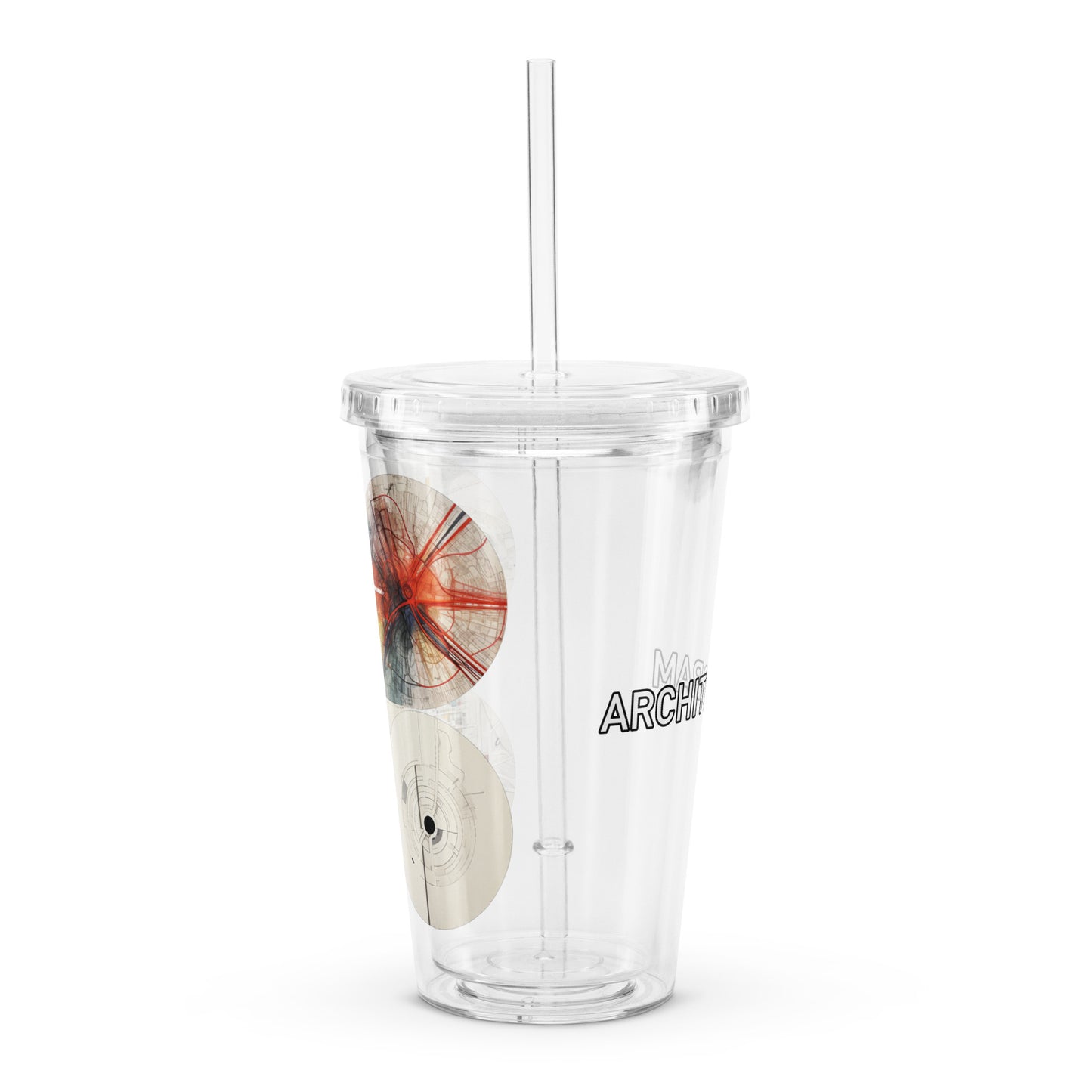 Clear plastic tumbler